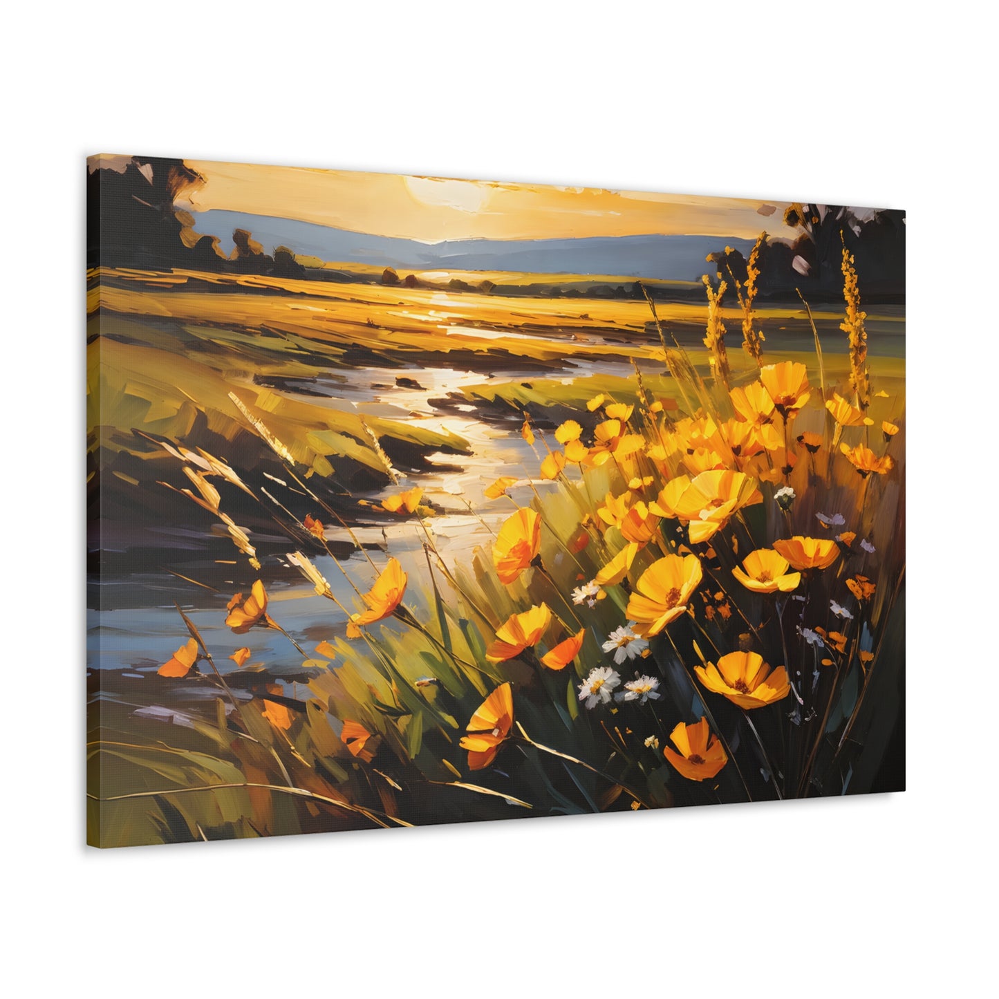 Wildflower Meadow: Classic Oil Painting Wall Décor