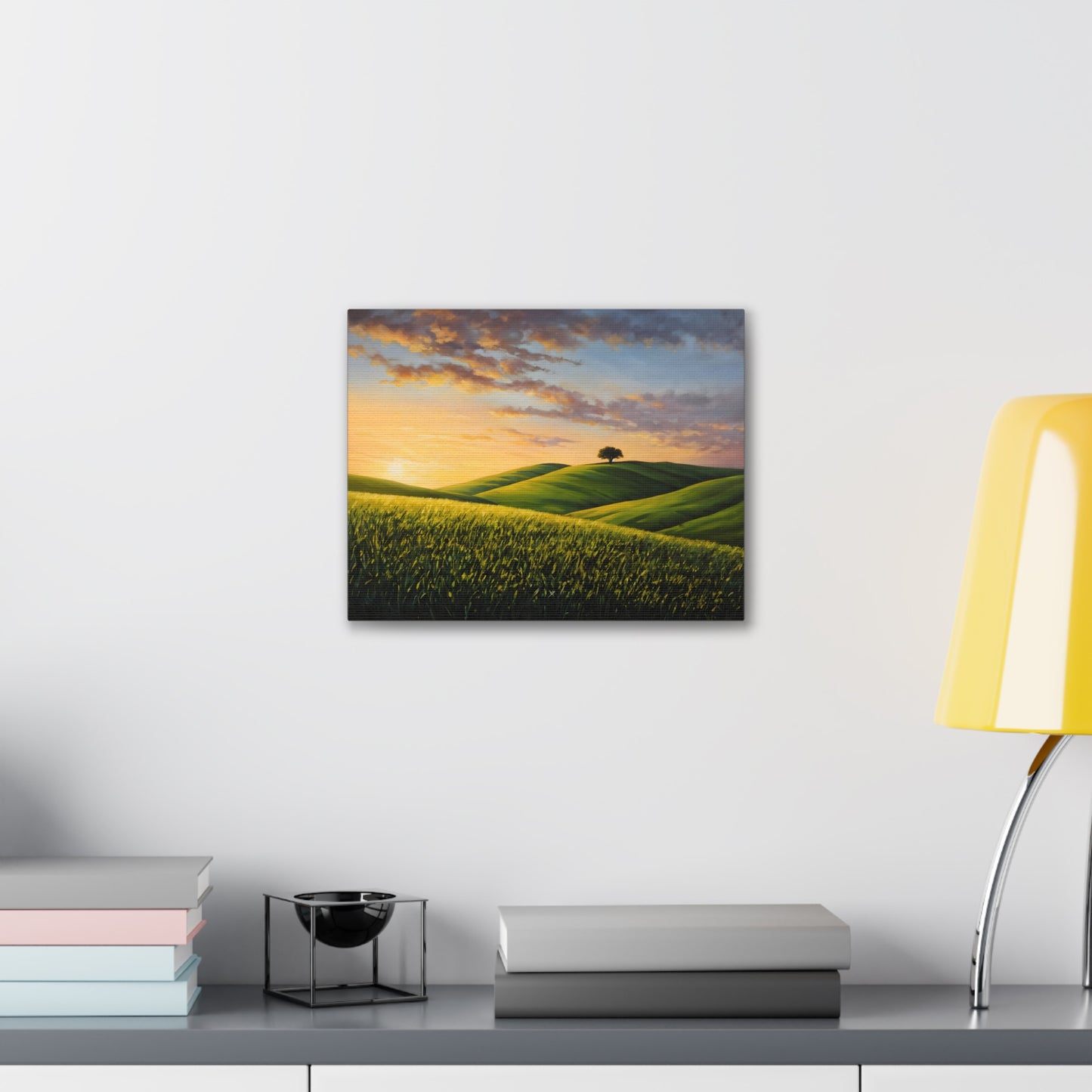 Misty Fields: Classic Oil Painting Wall Décor