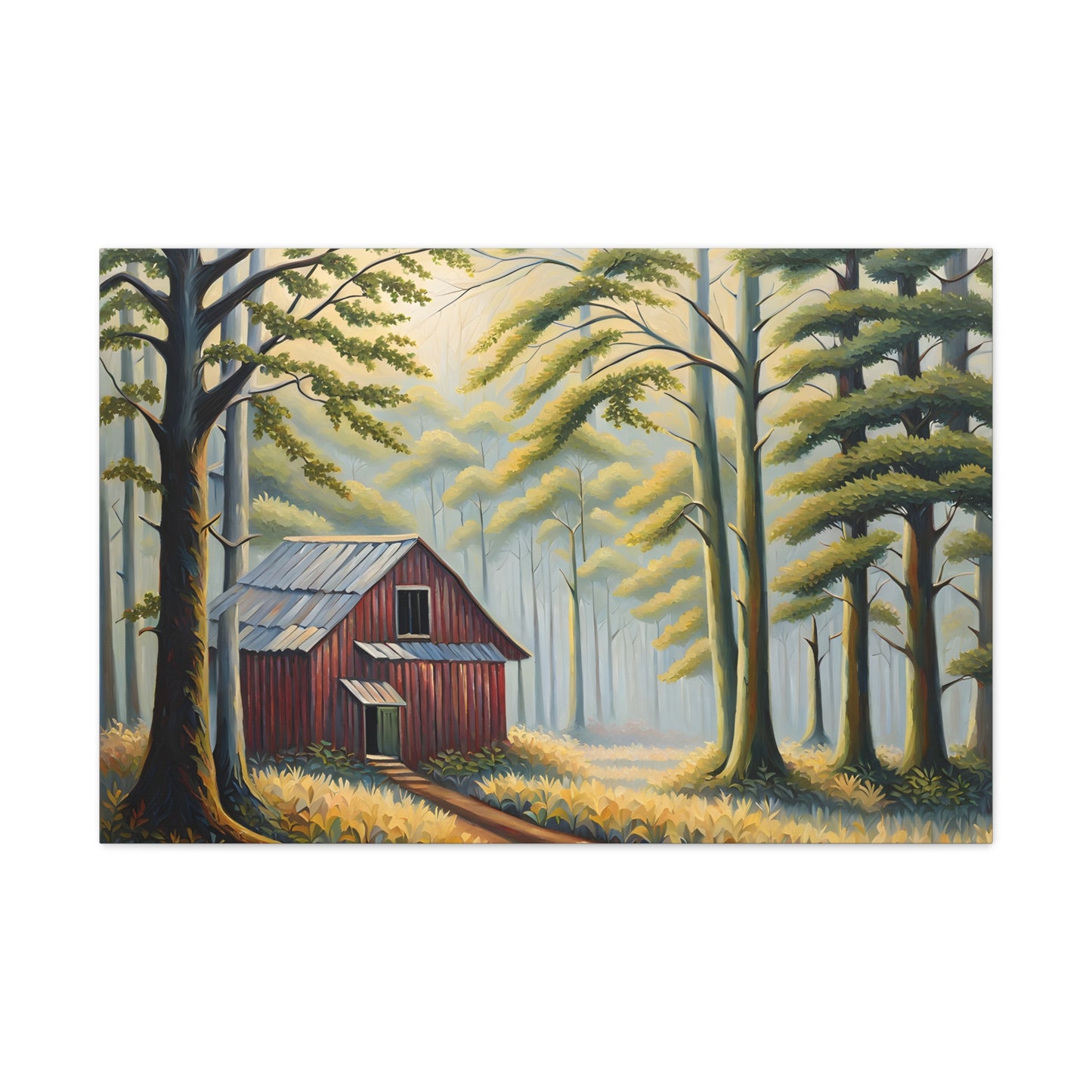 Woodland Refuge: Classic Oil Painting Wall Décor