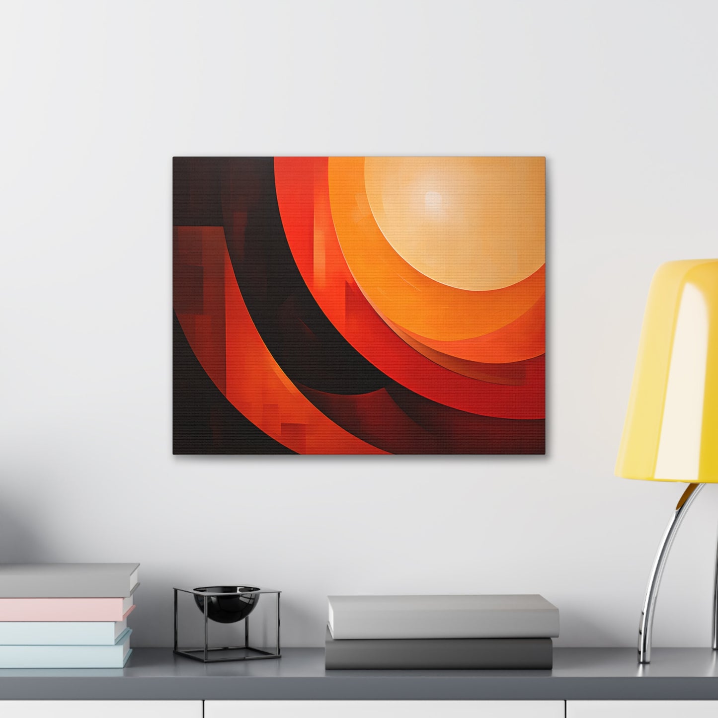 Amber Aura: Abstract Wall Décor