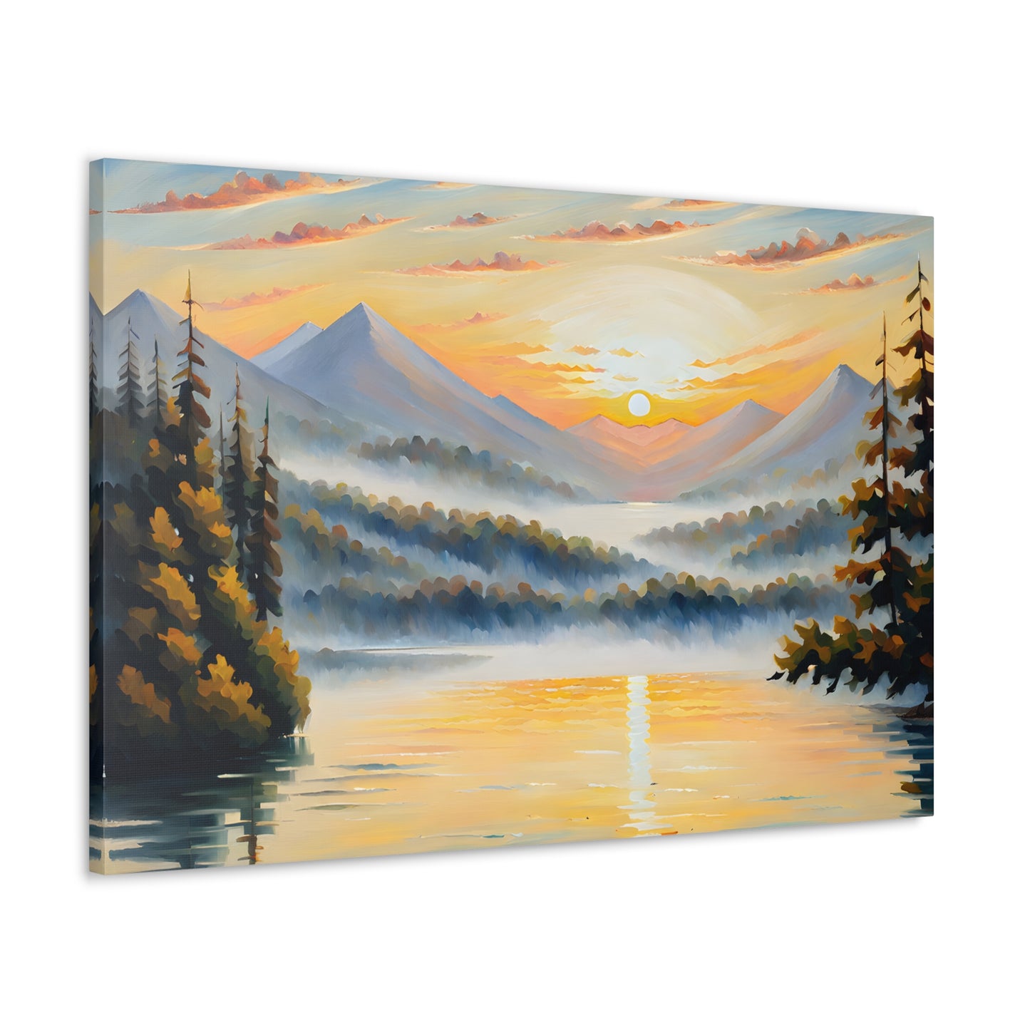 Dawn’s Reflection: Classic Oil Painting Wall Décor