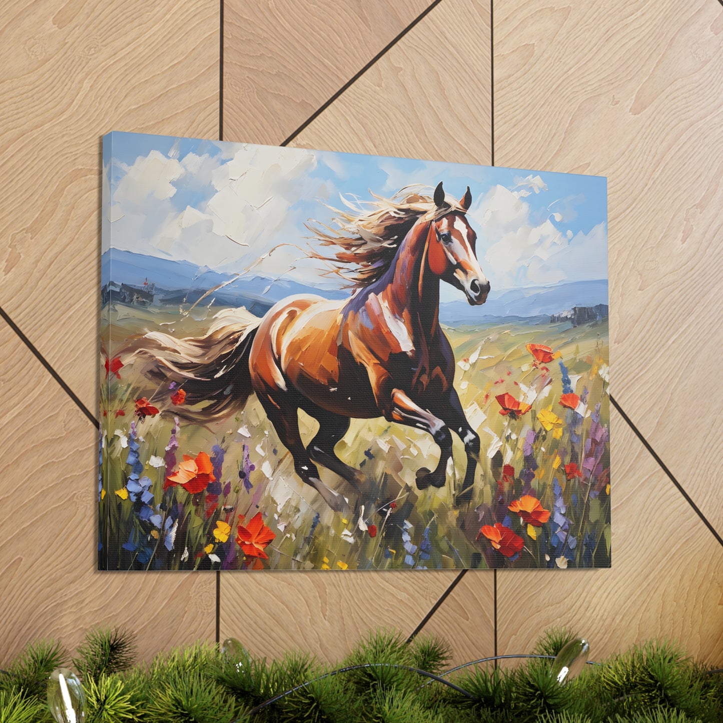 Field of Wild Flowers: Classic Oil Painting Wall Décor