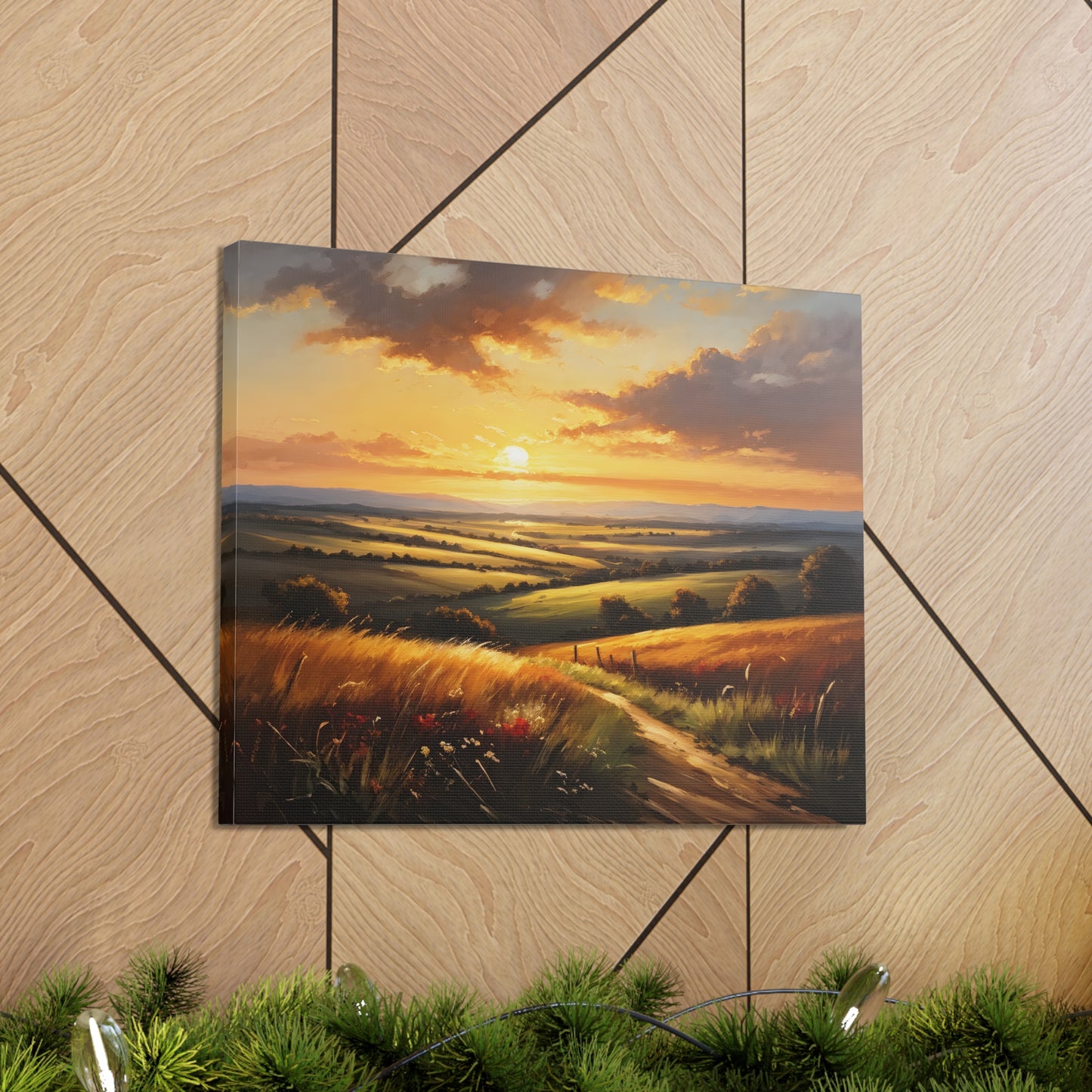 Golden Meadows: Classic Oil Painting Wall Décor