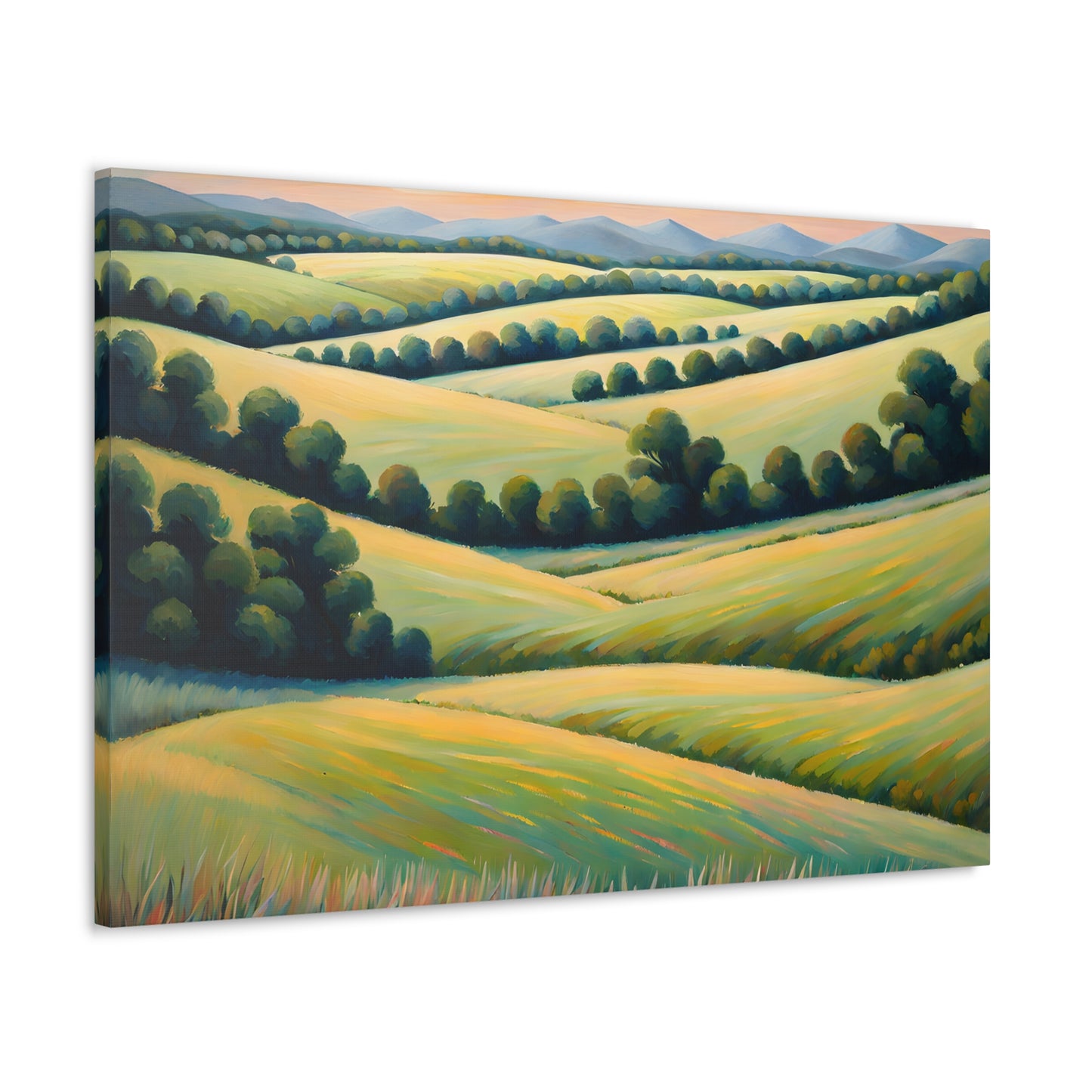 Rolling Hillside: Classic Oil Painting Wall Décor