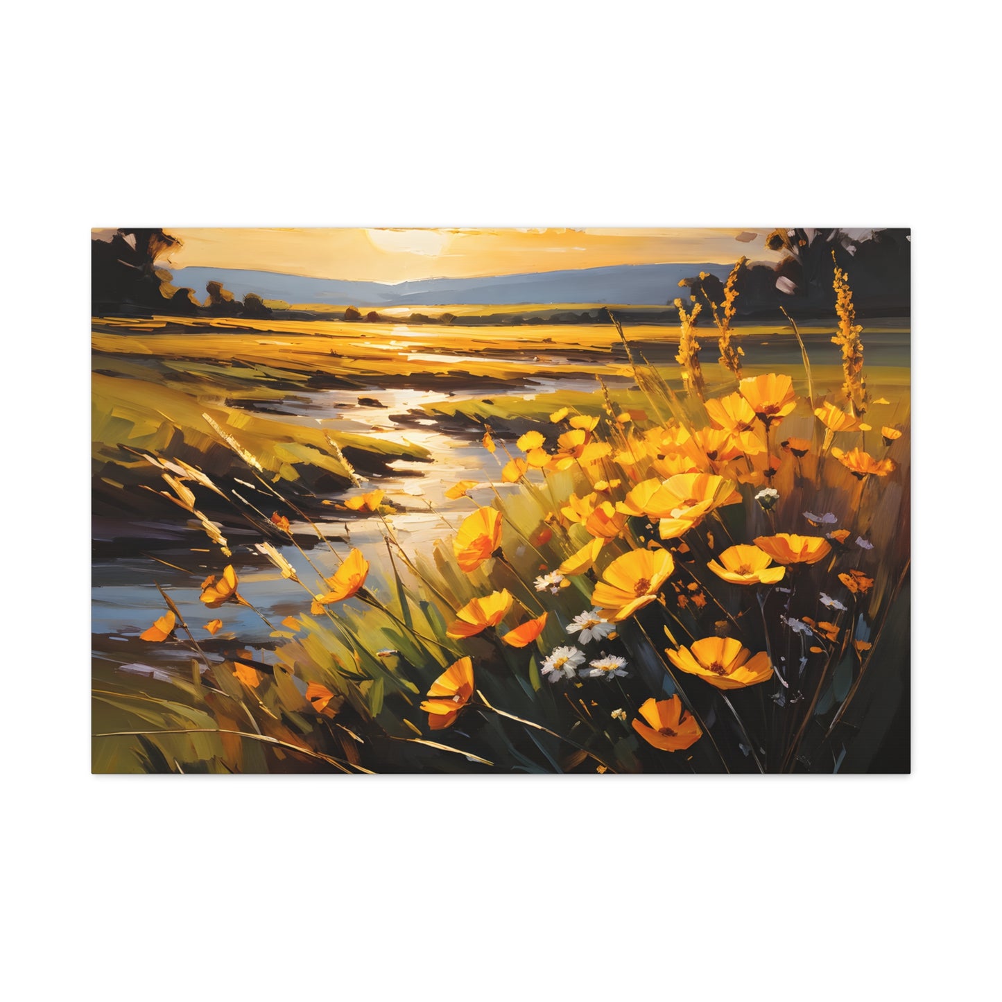 Wildflower Meadow: Classic Oil Painting Wall Décor