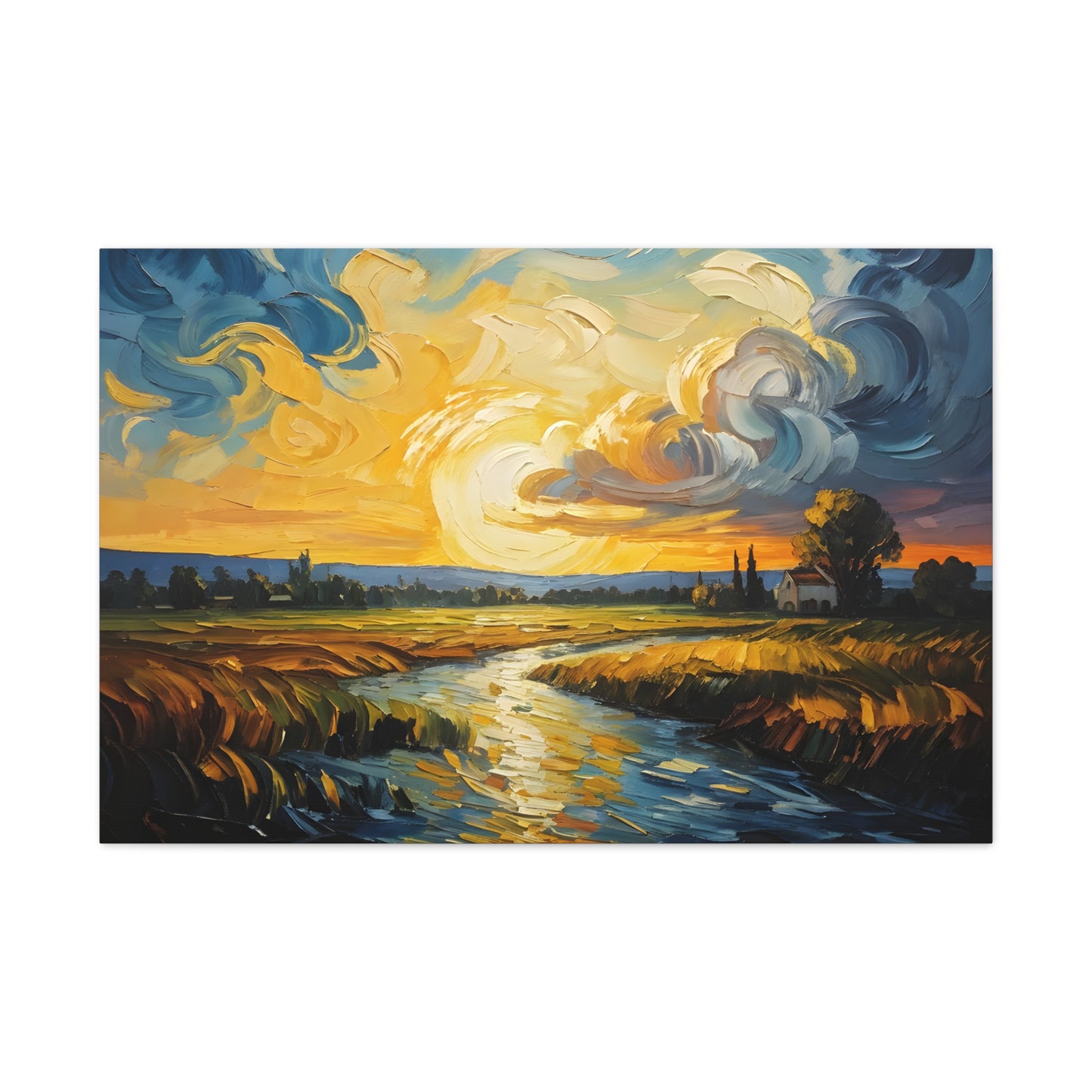 River’s Bend: Classic Oil Painting Wall Décor