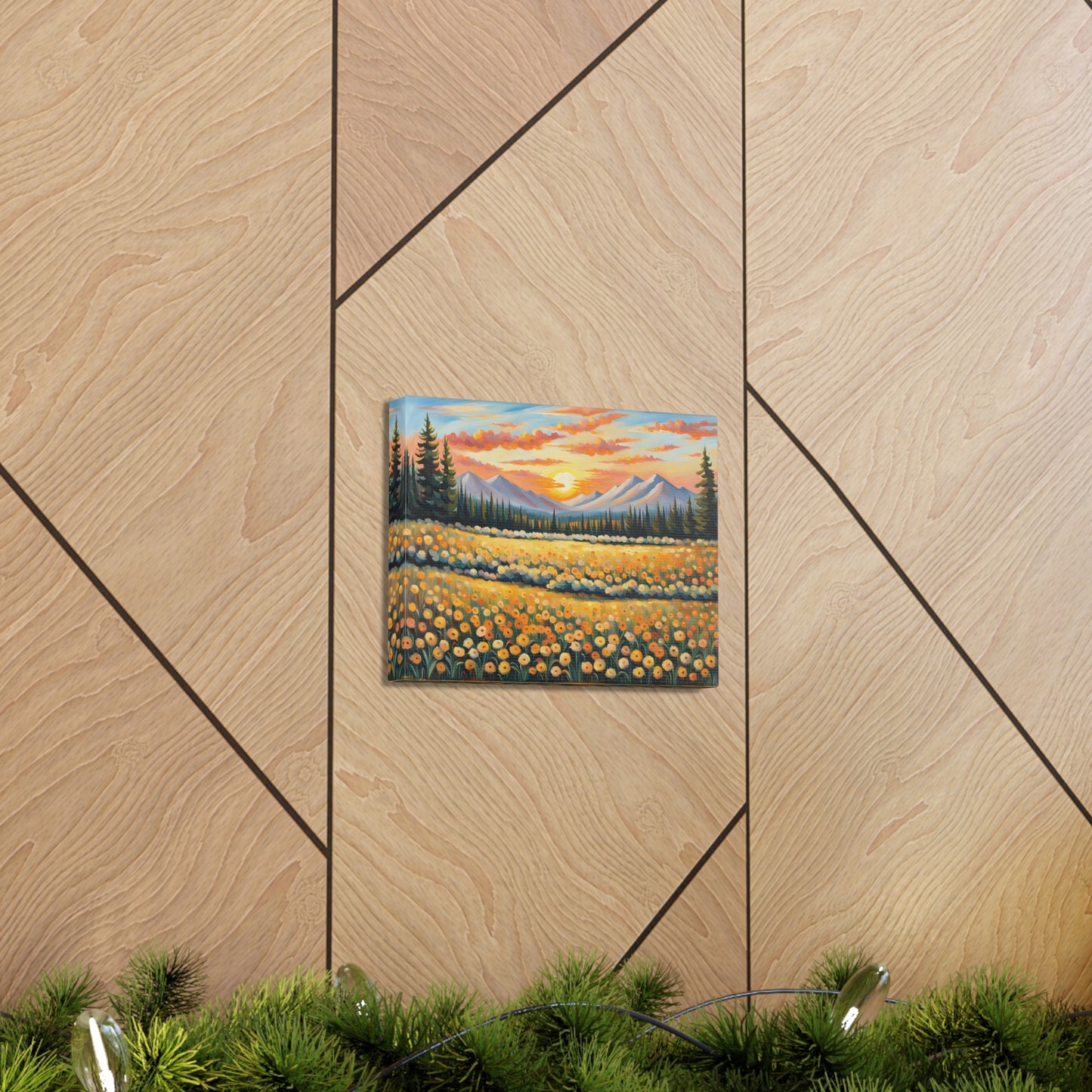 Amber Horizon: Classic Oil Painting Wall Décor