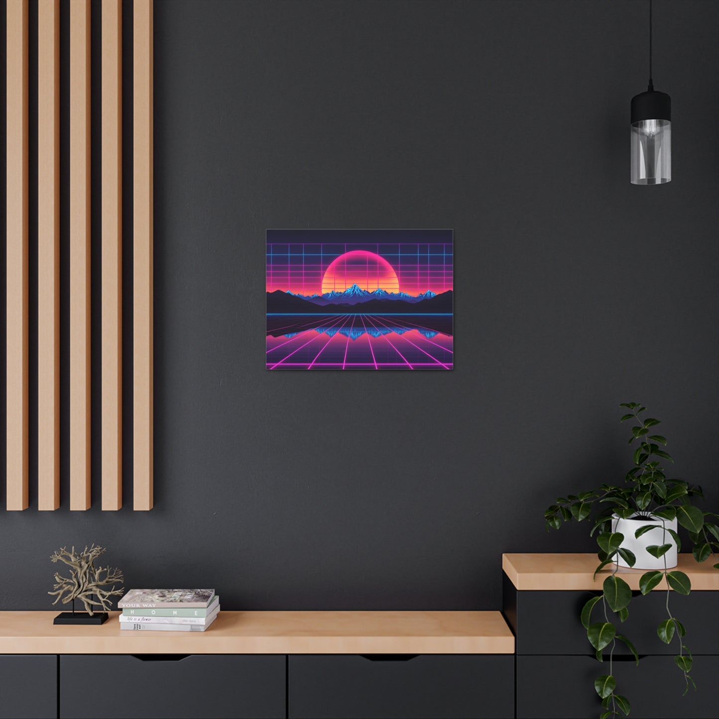 Nostalgic Radiance: Outrun Wall Décor