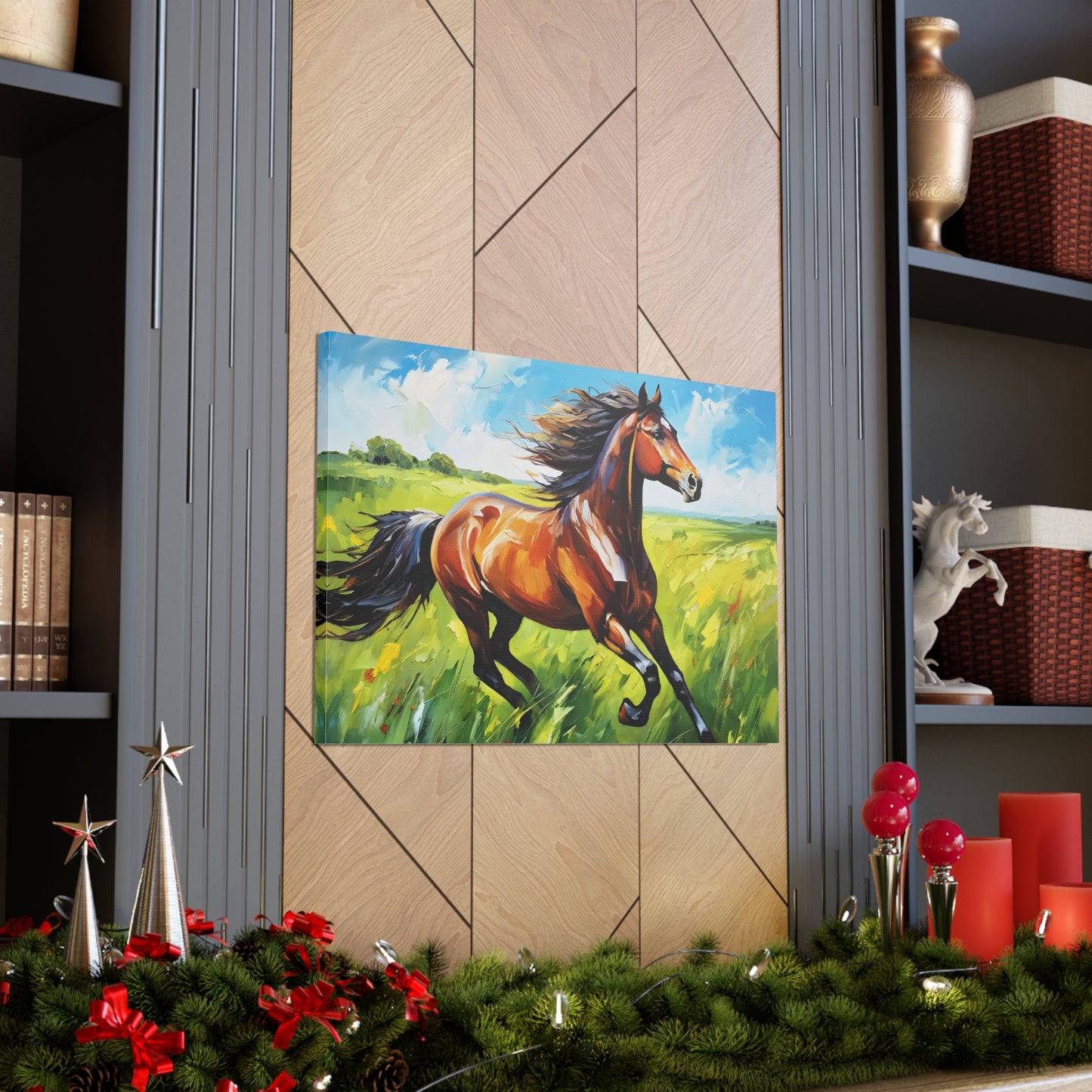 Windswept Mane: Classic Oil Painting Wall Décor