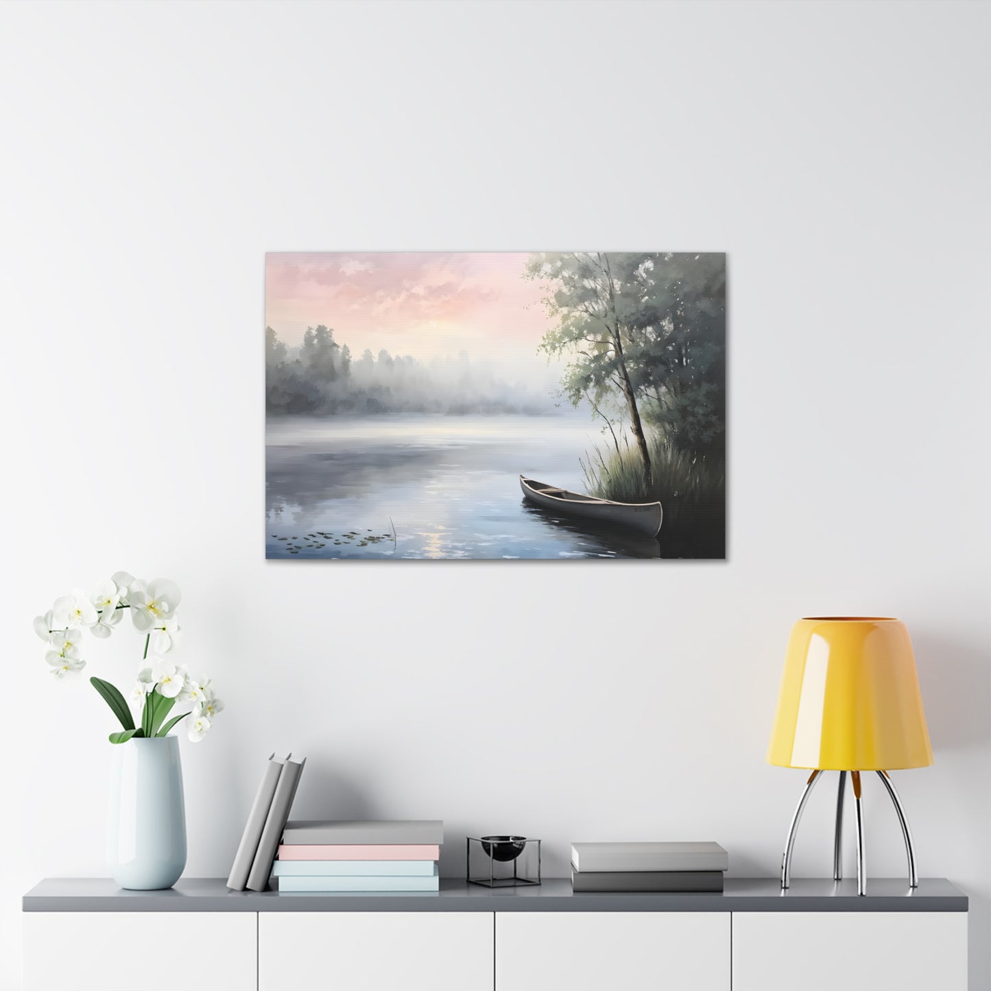 Misty Morning: Classic Oil Painting Wall Décor