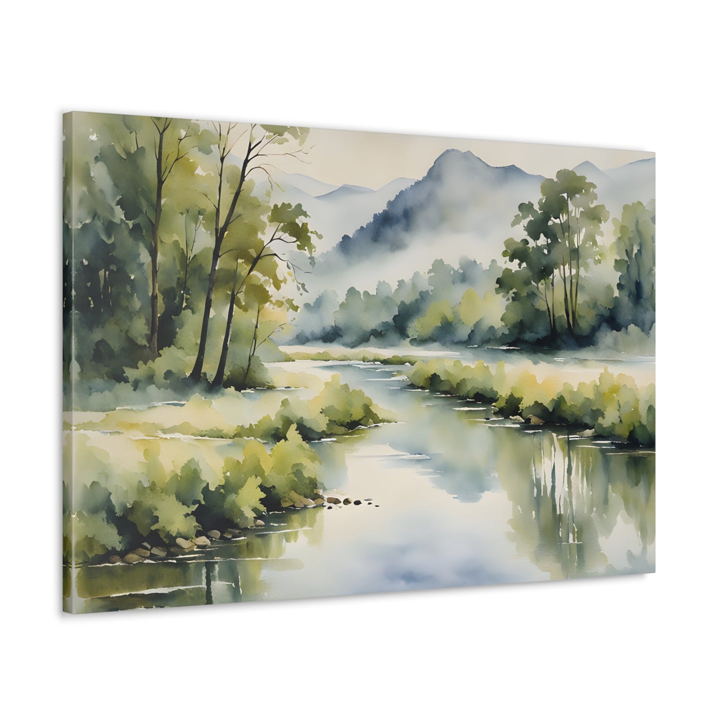 Misty Mountain: Watercolor Wall Décor