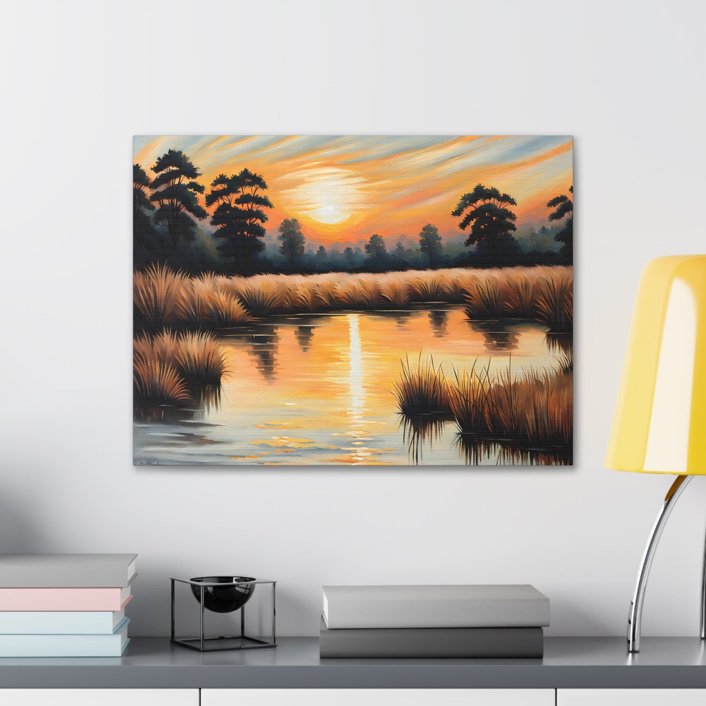 Sunlit Brook: Classic Oil Painting Wall Décor