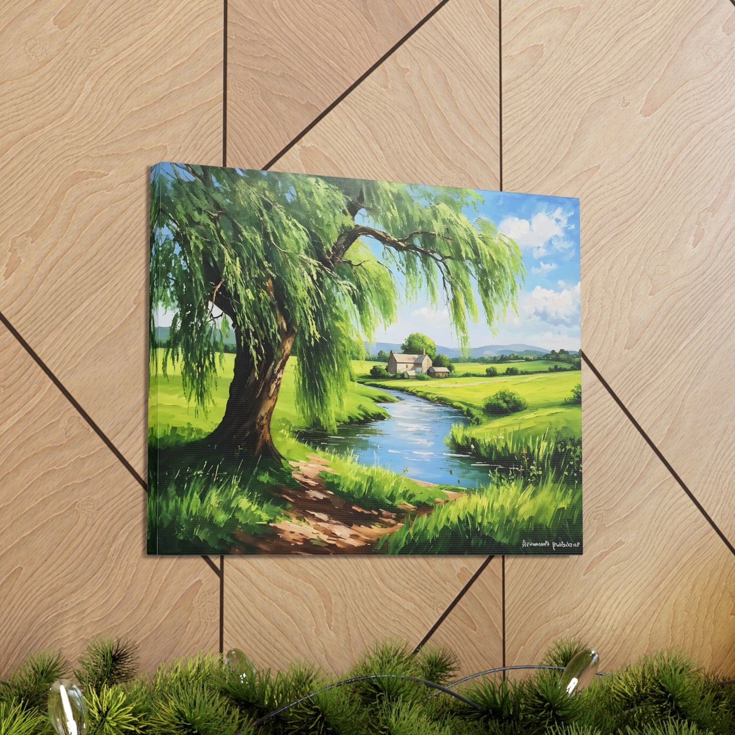 Peaceful Range: Classic Oil Painting Wall Décor