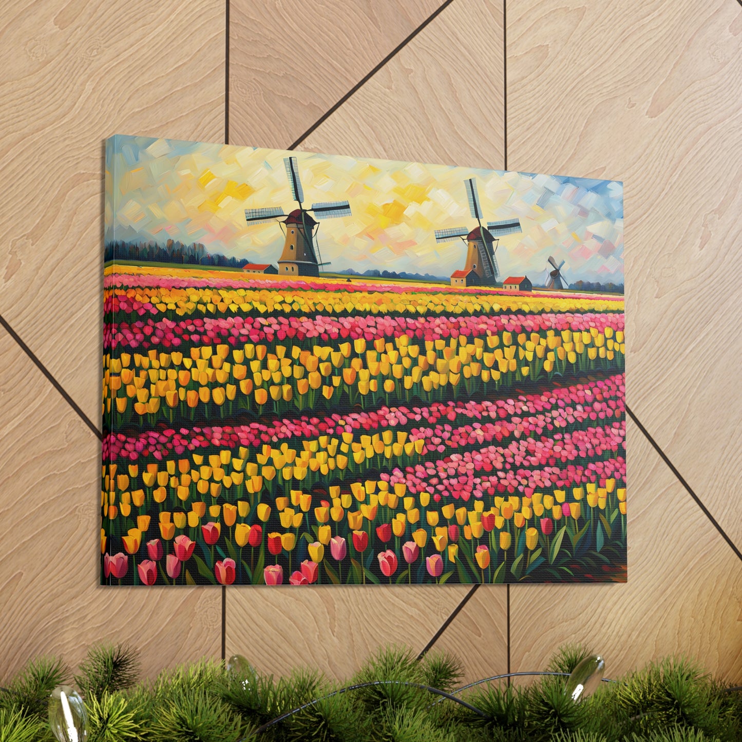 Tulips Breeze: Classic Oil Painting Wall Décor