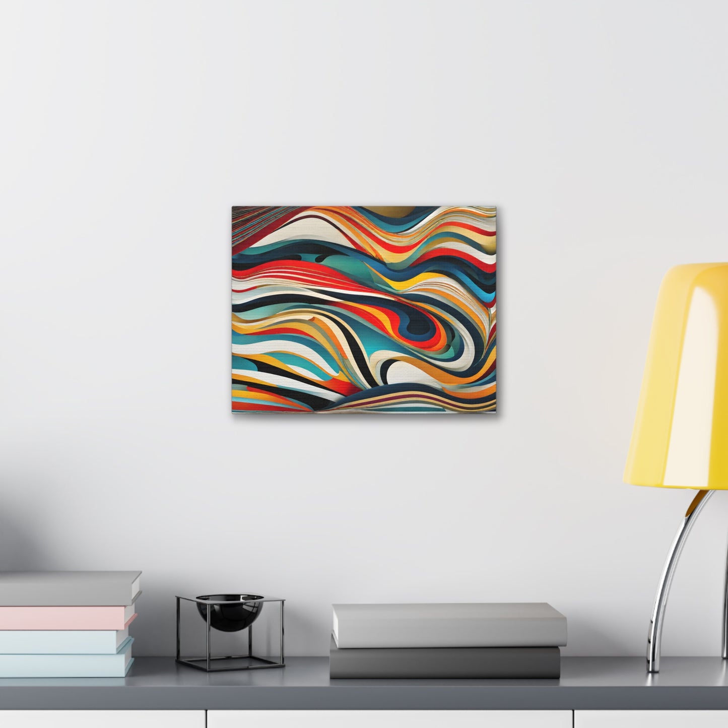 Iridescent Waves: Abstract Wall Décor