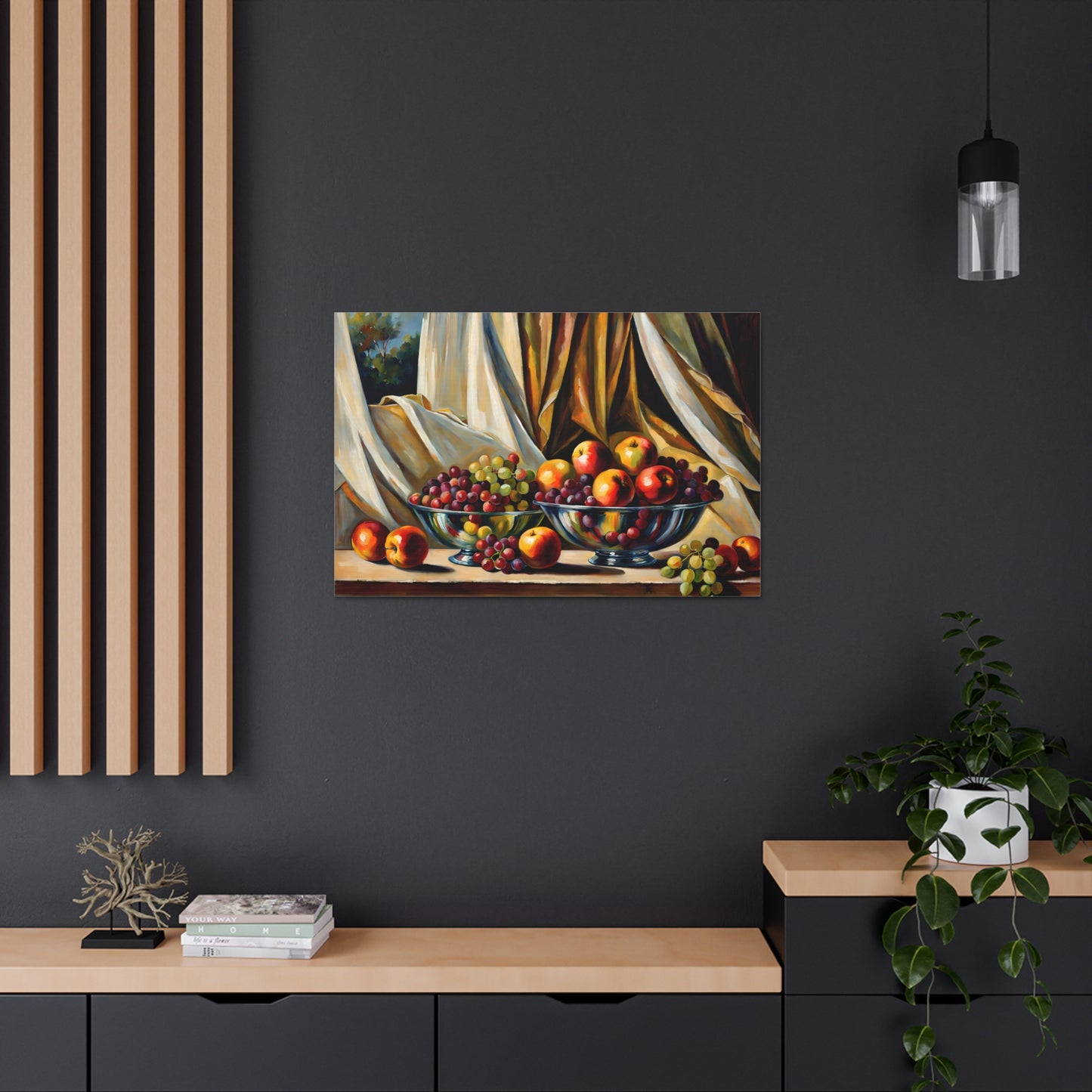 Fruitful Lunch: Classic Oil Painting Wall Décor