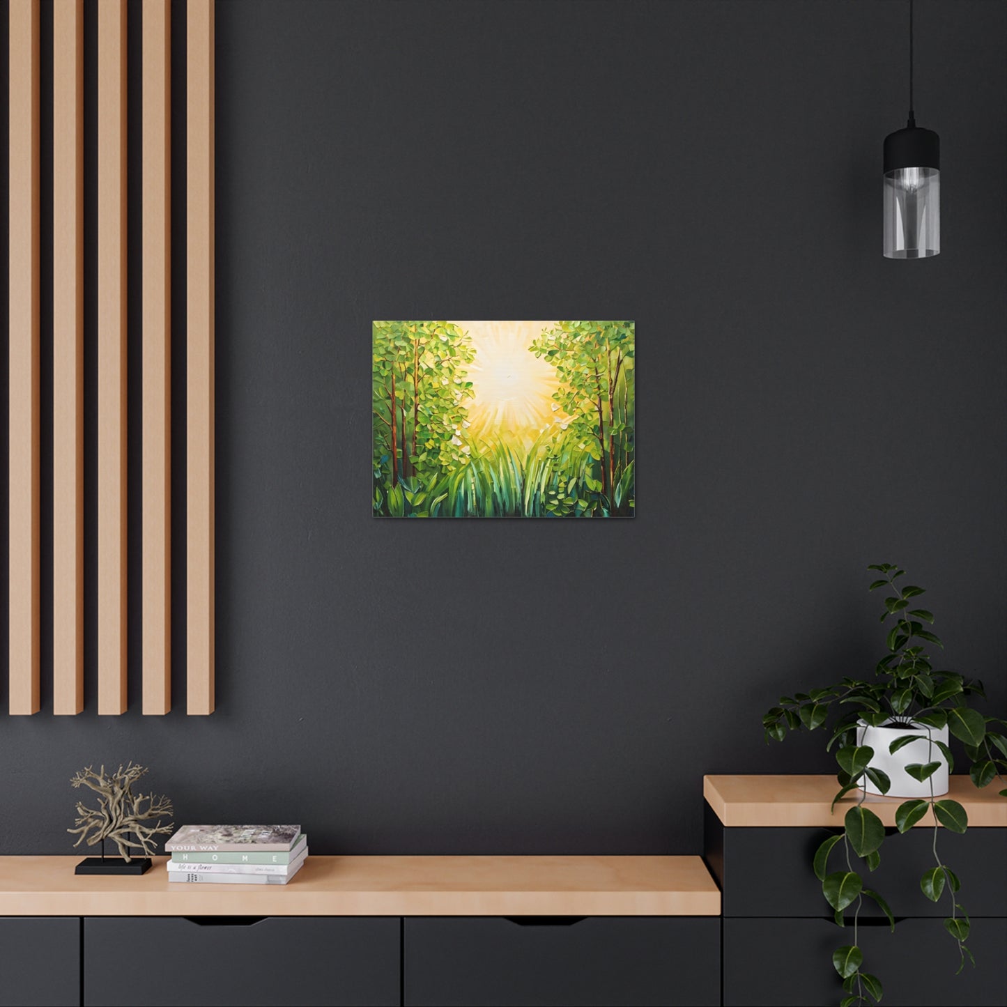 Radiant Forest: Classic Oil Painting Wall Décor