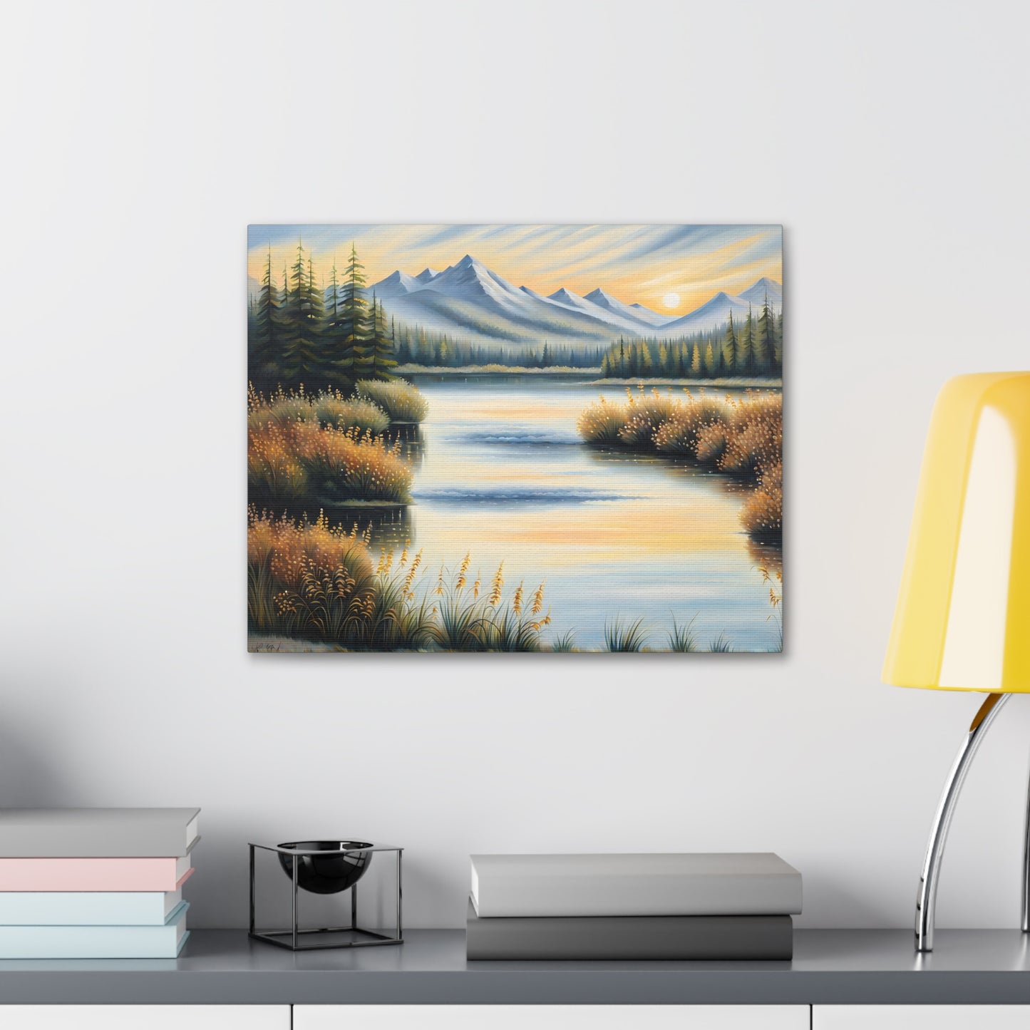 Mountain Refuge: Classic Oil Painting Wall Décor