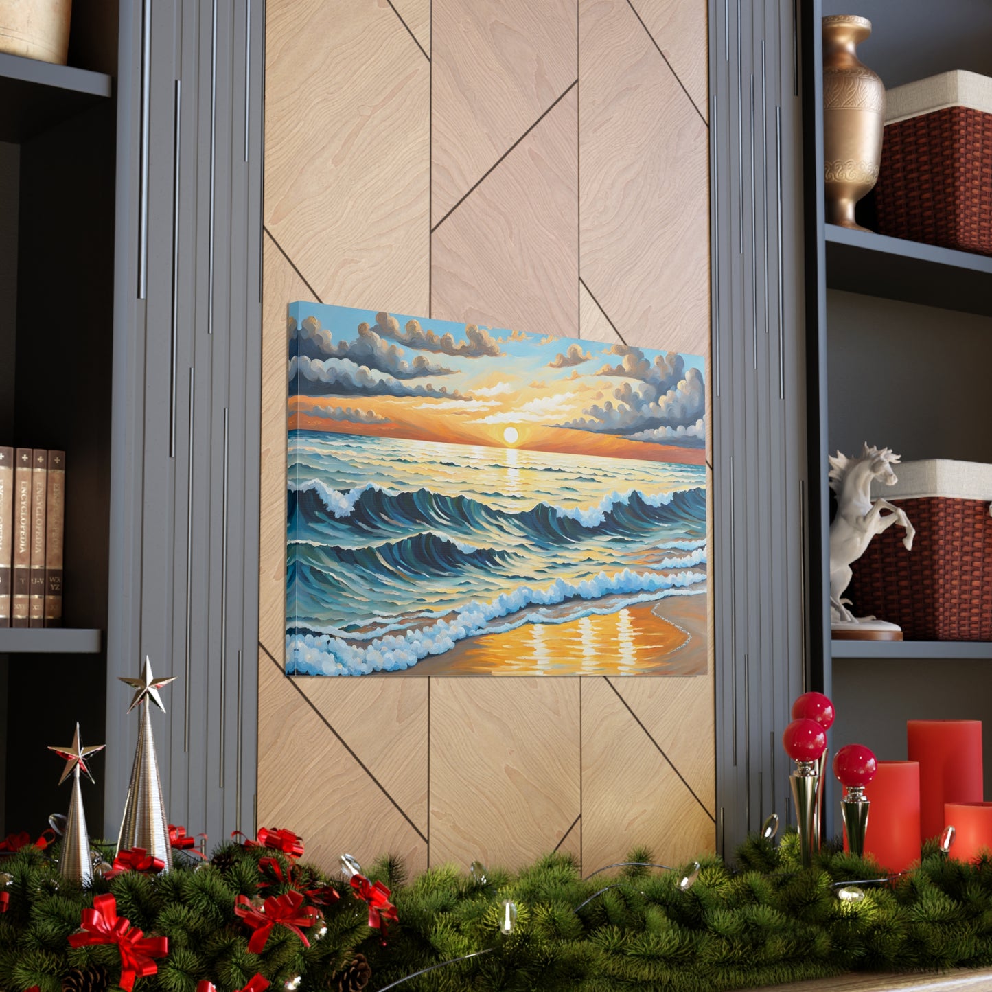 Sapphire Bay: Classic Oil Painting Wall Décor