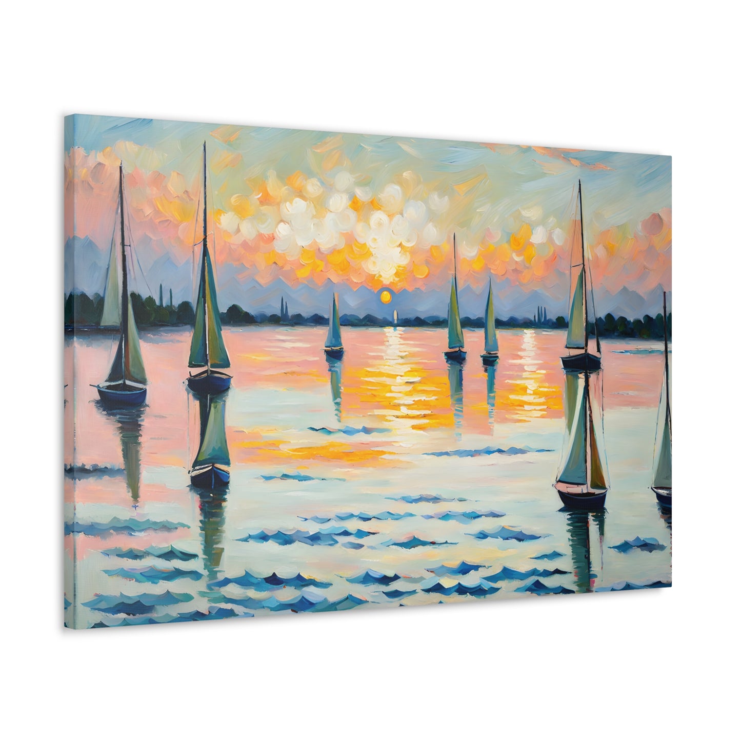 Serene Waters: Classic Oil Painting Wall Décor