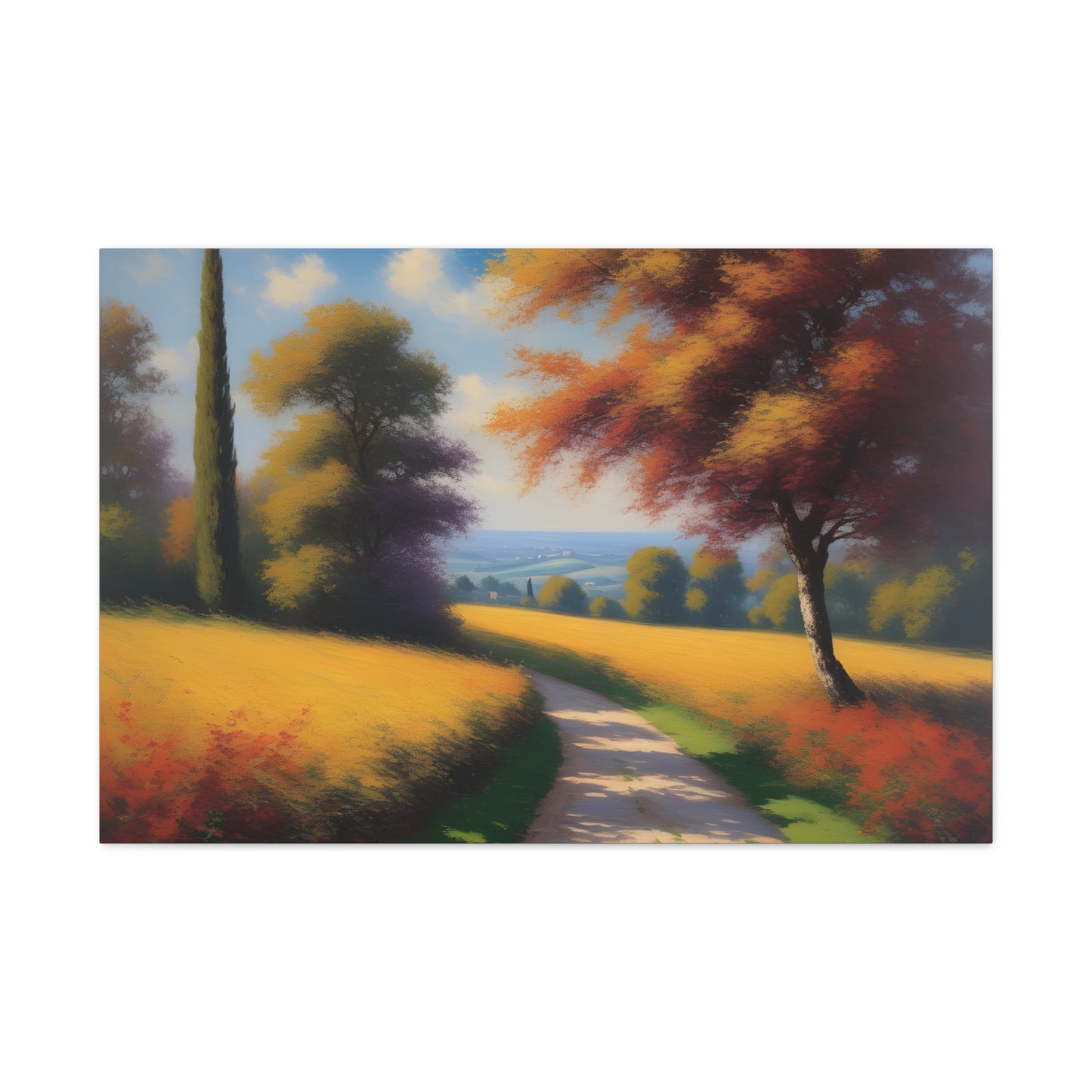 Nature's Pathway: Classic Oil Painting Wall Décor