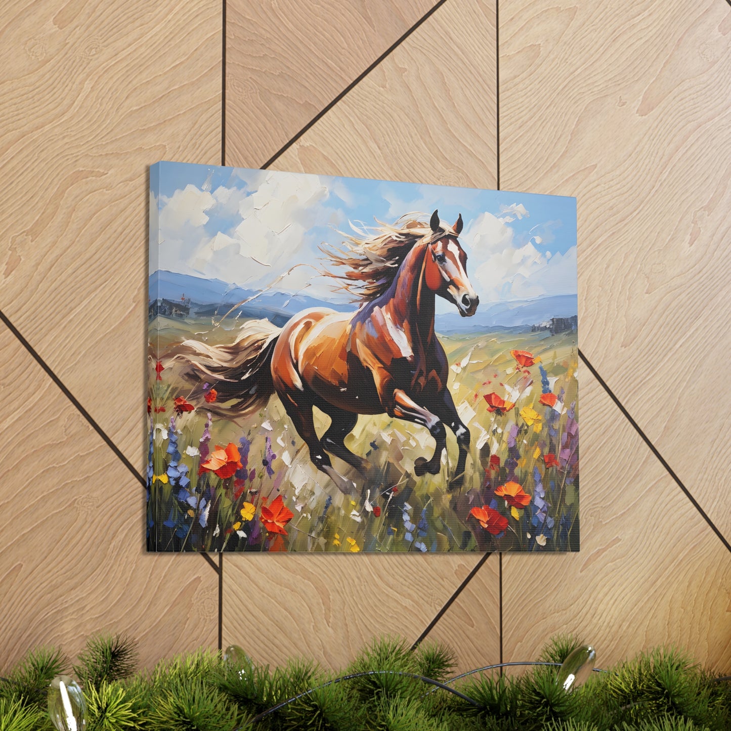 Field of Wild Flowers: Classic Oil Painting Wall Décor