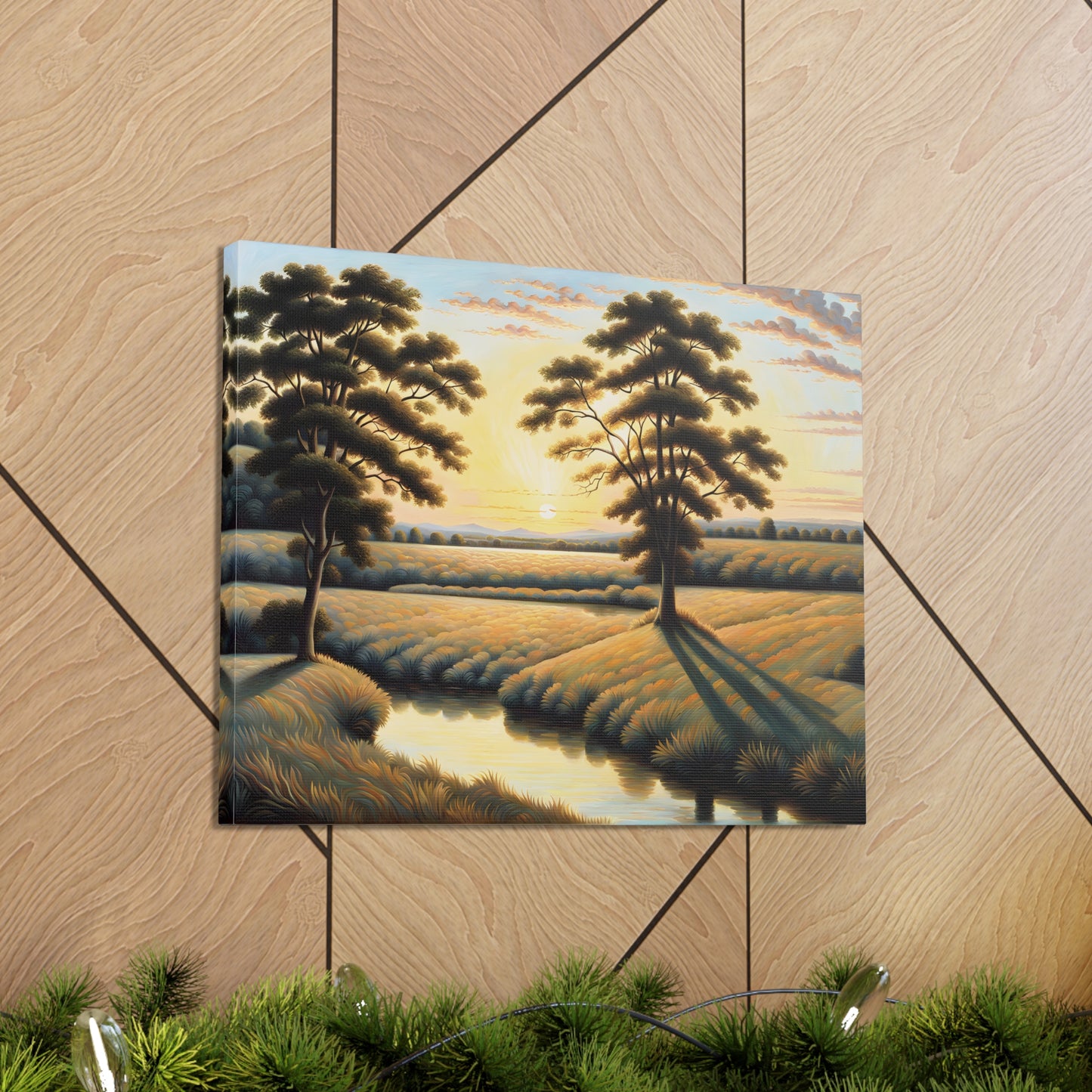 Peaceful Clearing: Classic Oil Painting Wall Décor