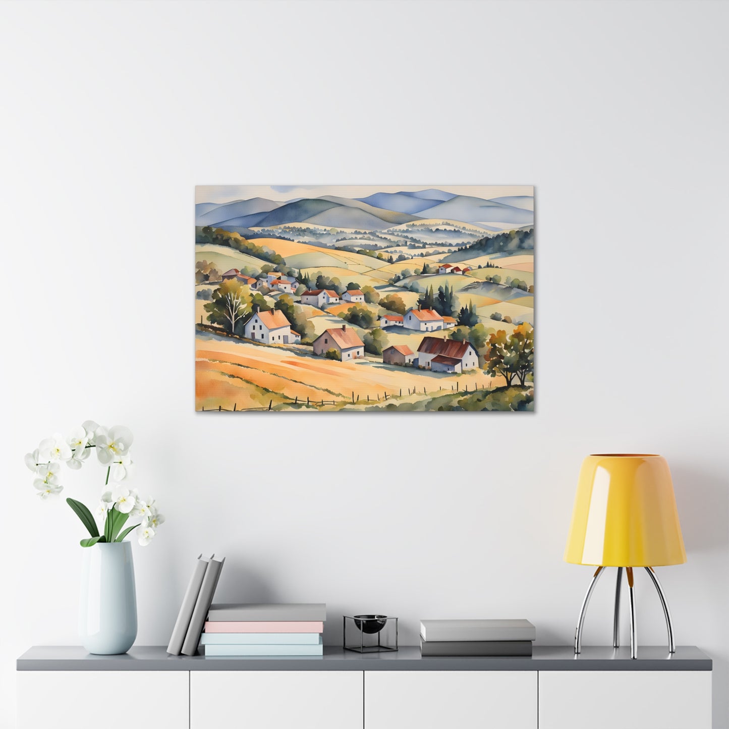 Country Town: Watercolor Wall Décor