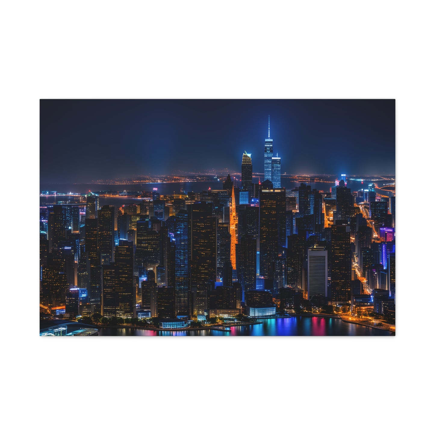 City Lights in Twilight: Cityscape Wall Décor