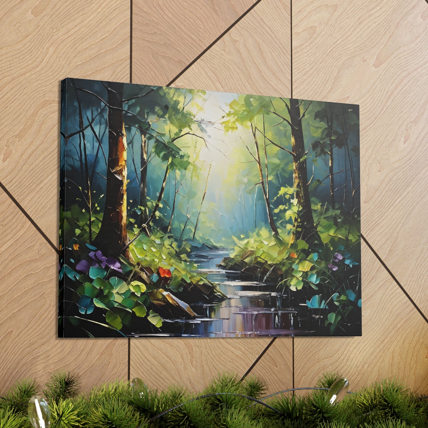 Verdant Glade: Classic Oil Painting Wall Décor