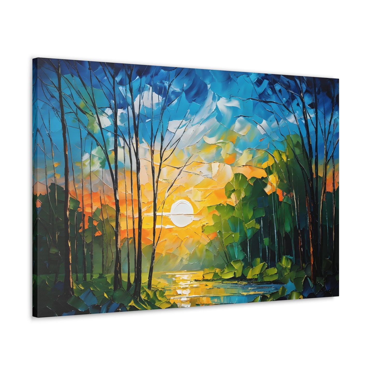 Cascade of Colors: Classic Oil Painting Wall Décor