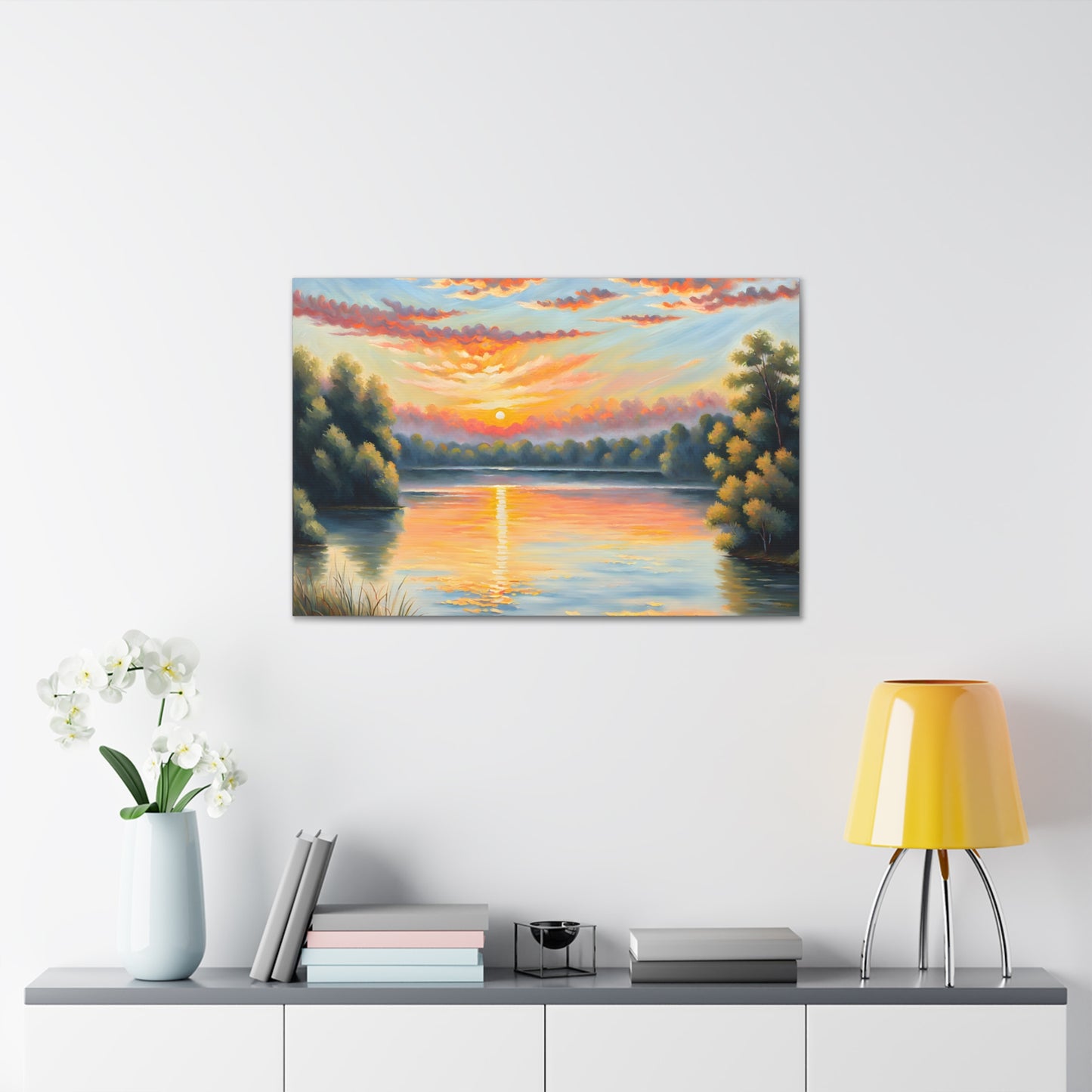 Coastal Mirage: Classic Oil Painting Wall Décor