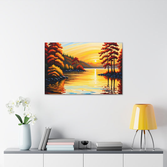 Coastal Dawn: Classic Oil Painting Wall Décor