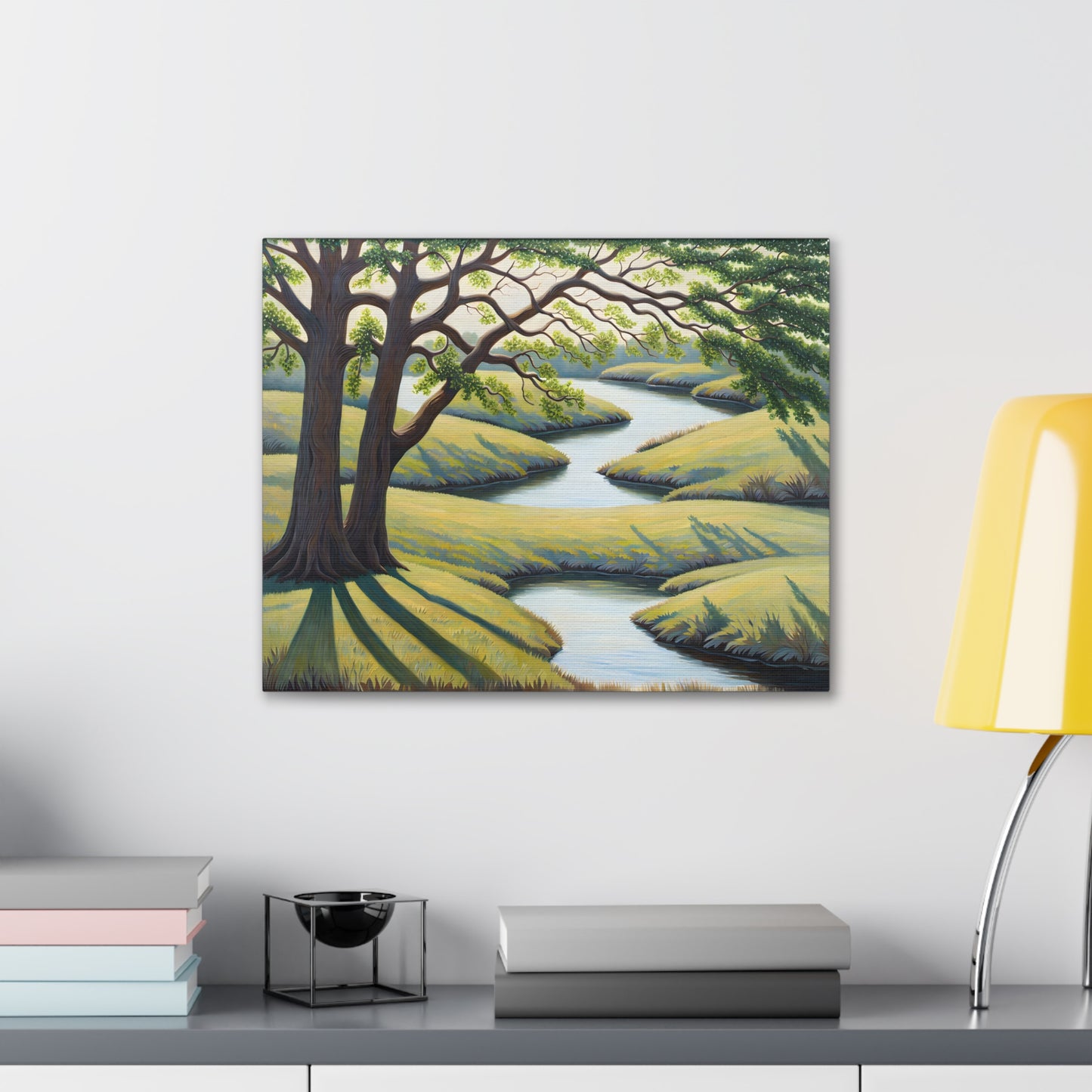 Evergreen Vista: Classic Oil Painting Wall Décor