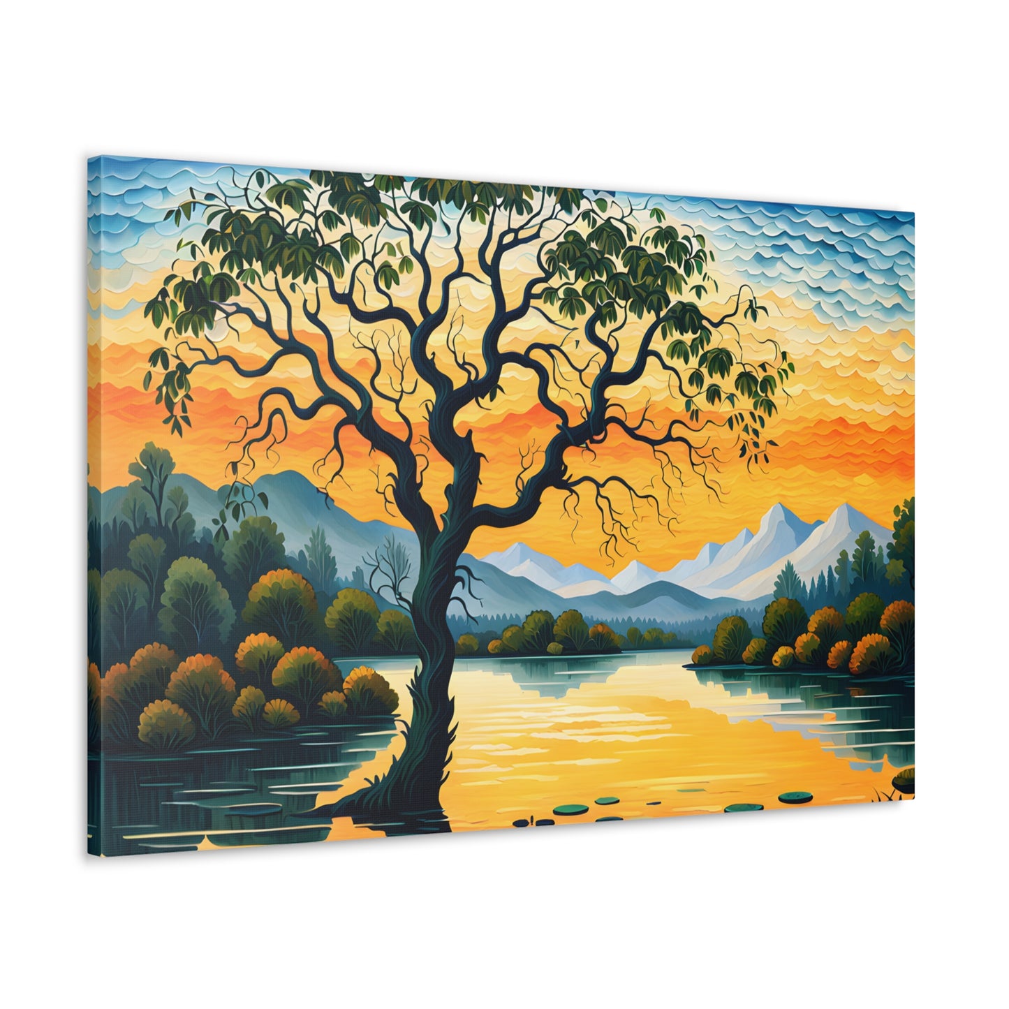 Golden Orchard: Classic Oil Painting Wall Décor