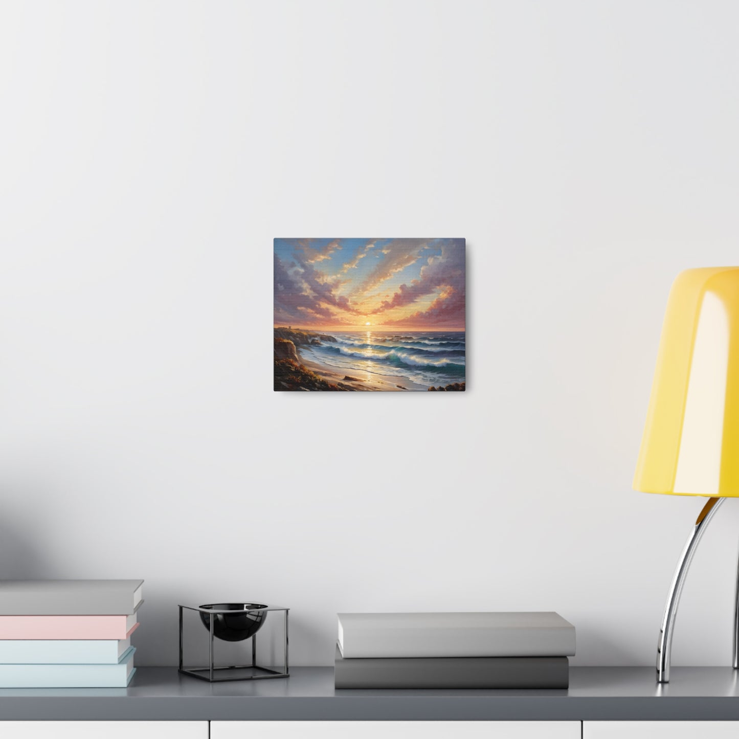 Coastal Sunrise: Classic Oil Painting Wall Décor