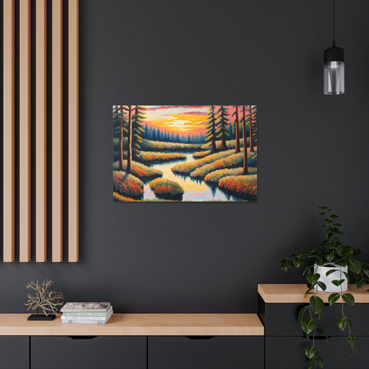 Echoing Valleys: Classic Oil Painting Wall Décor