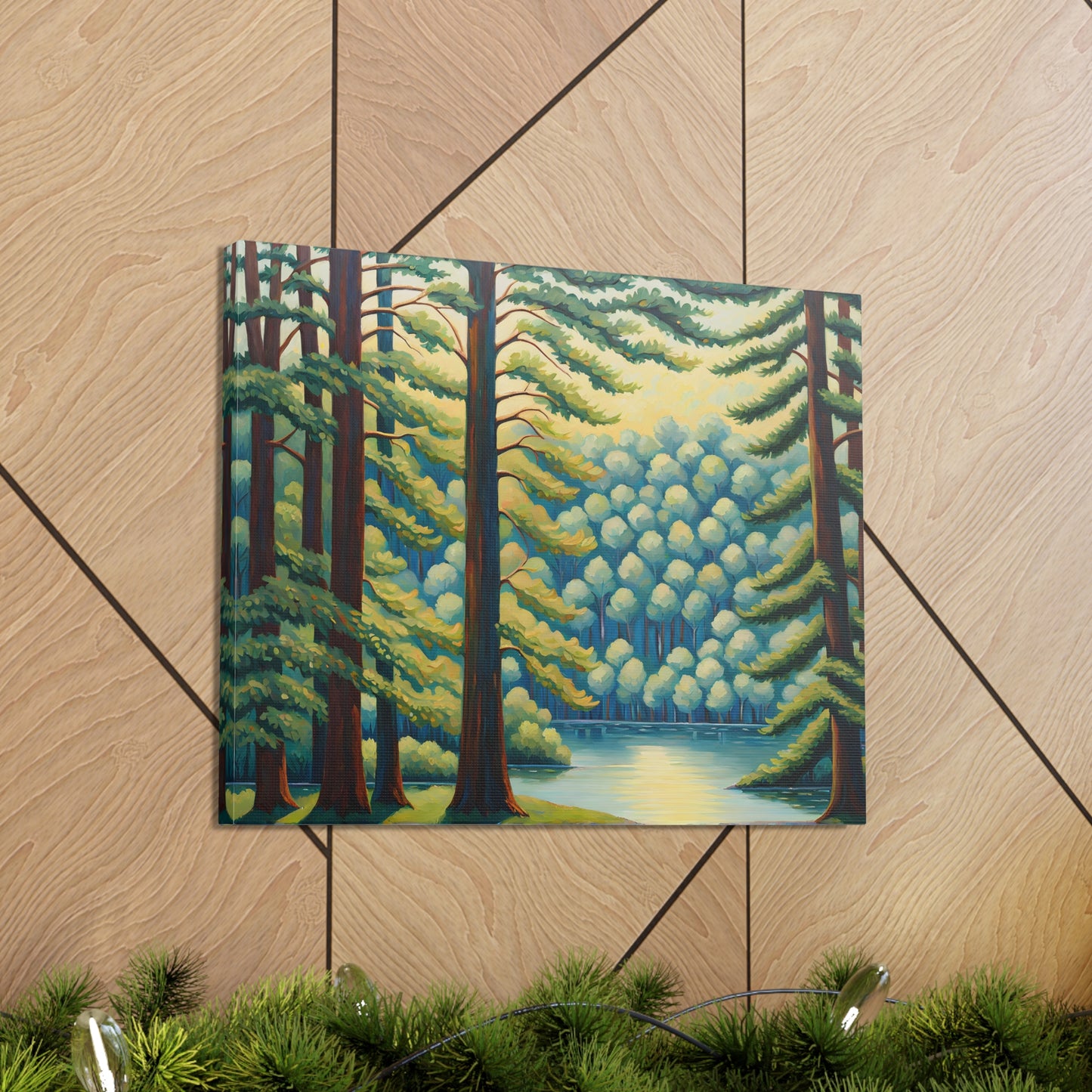 Lush Landscape: Classic Oil Painting Wall Décor