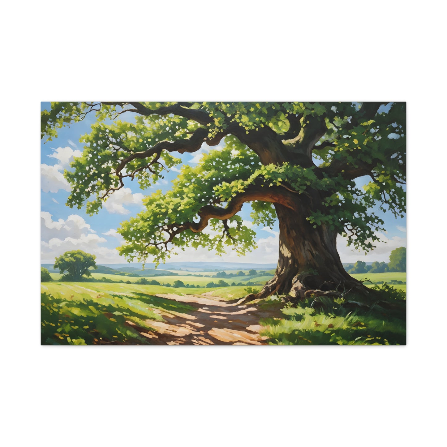 Serene Path: Classic Oil Painting Wall Décor