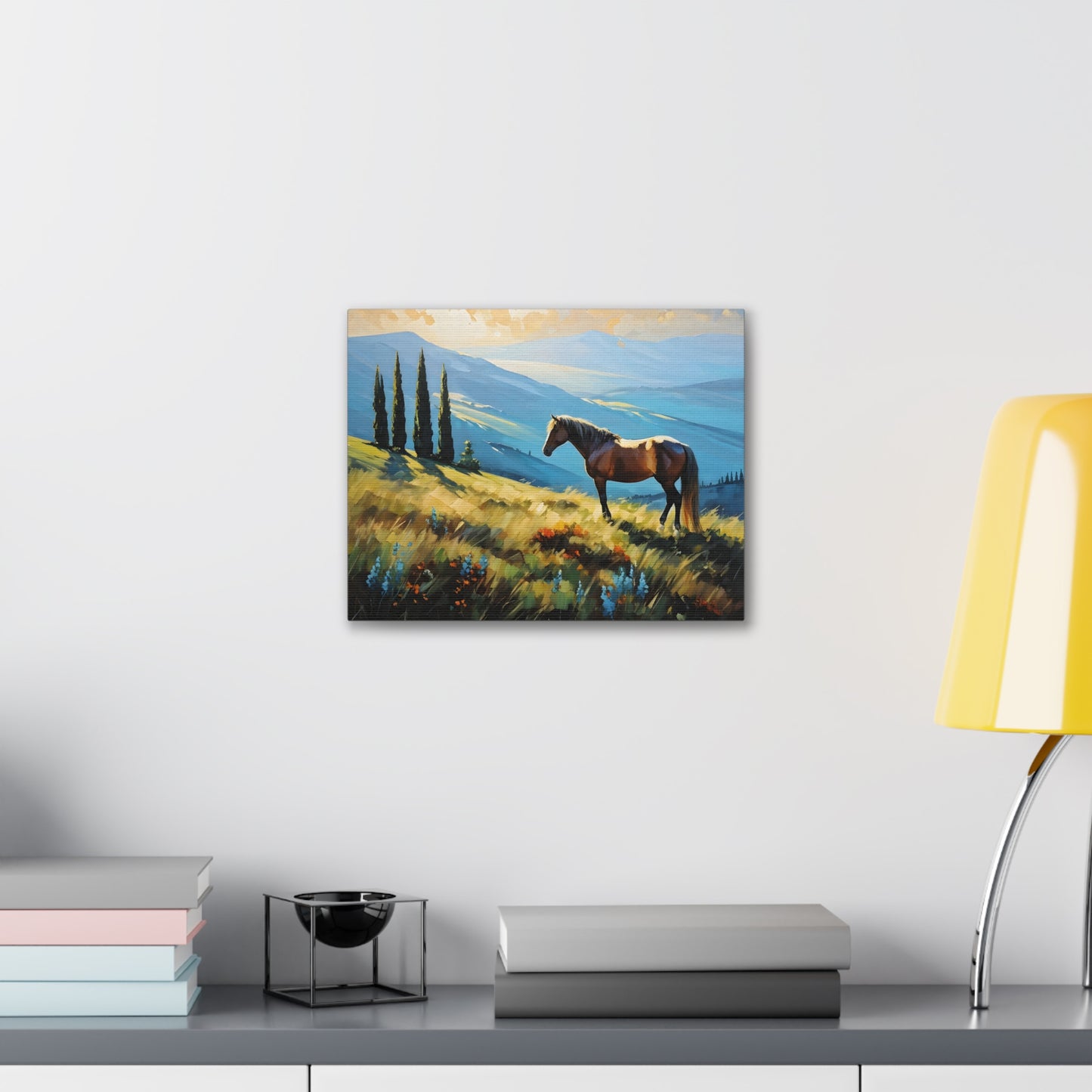 Serene Meadow: Classic Oil Painting Wall Décor