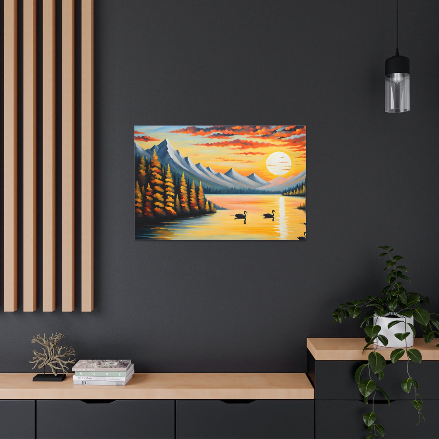 Mountain Vista: Classic Oil Painting Wall Décor