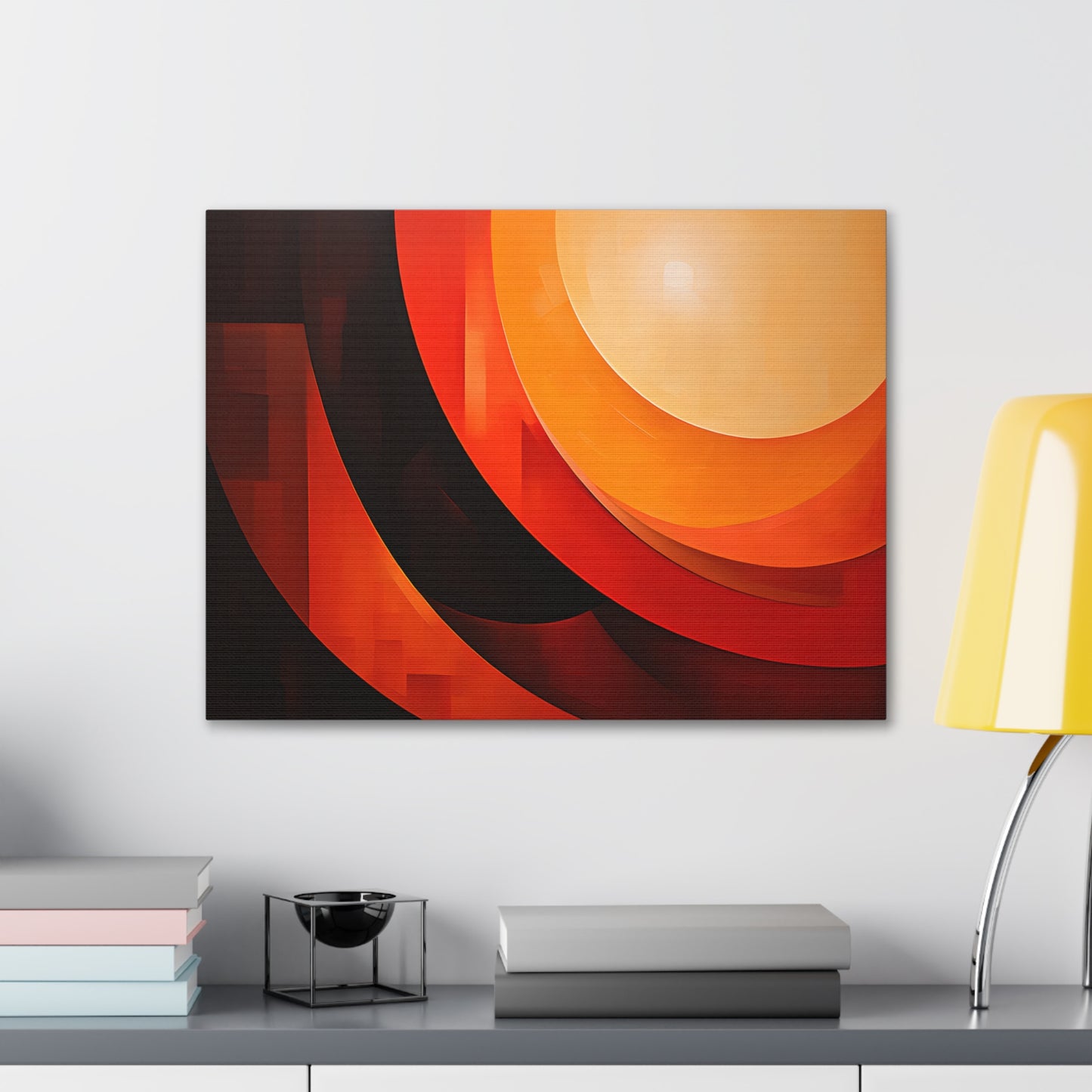 Amber Aura: Abstract Wall Décor