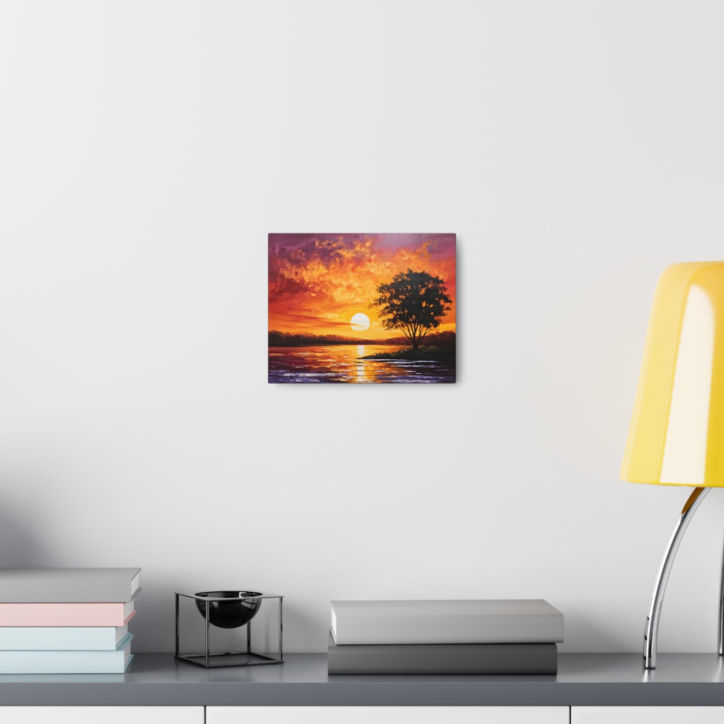 Golden Sunset: Classic Oil Painting Wall Décor