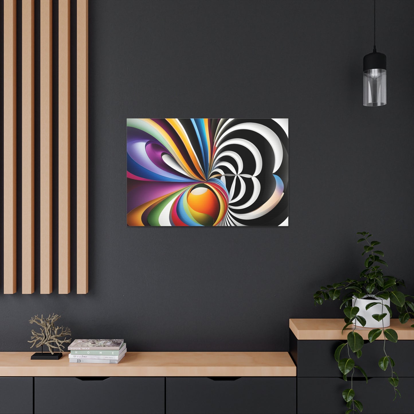 Eclipsed Serenity: Abstract Wall Décor