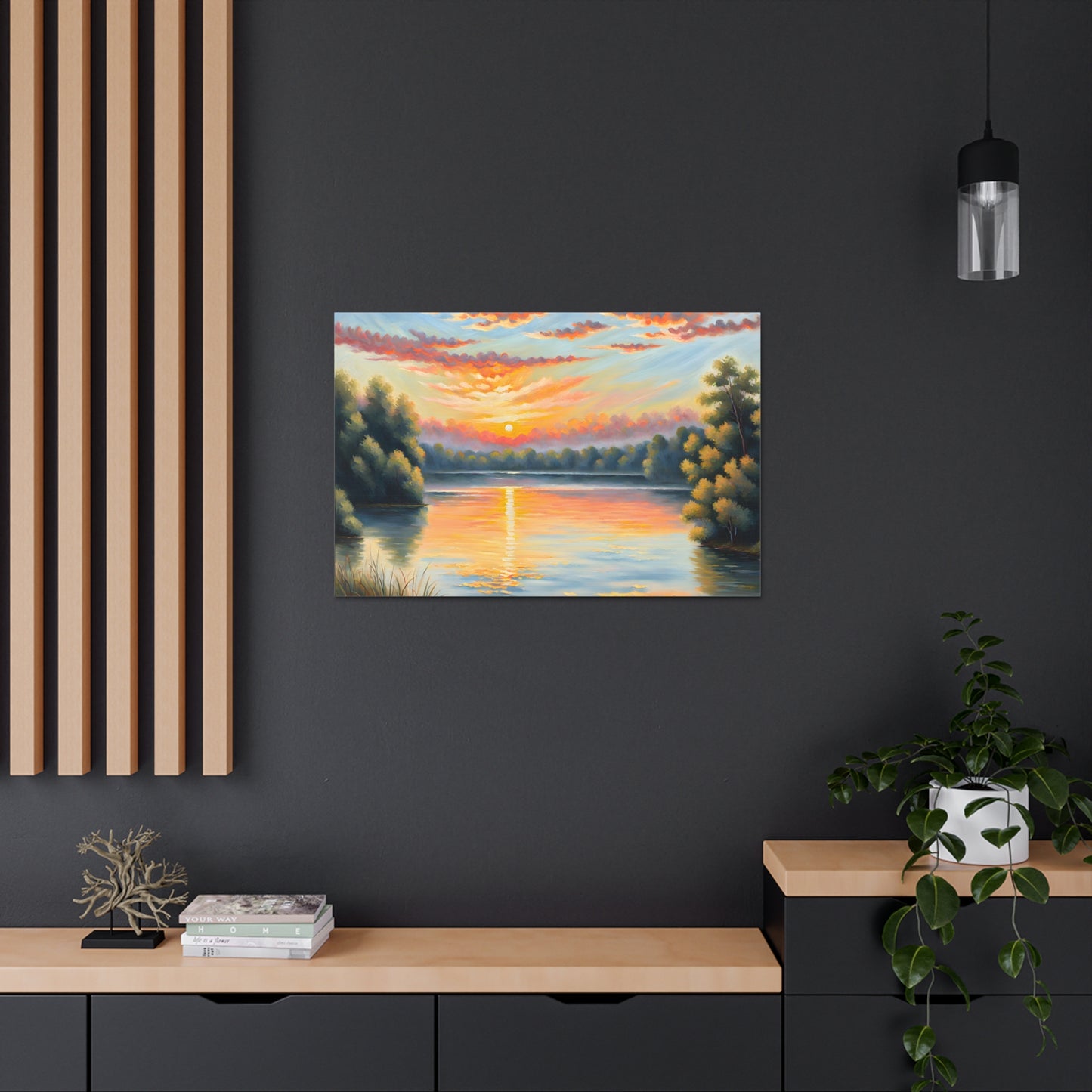 Coastal Mirage: Classic Oil Painting Wall Décor