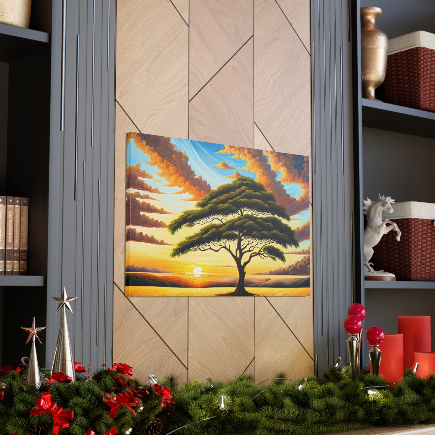 Vast Acacia: Classic Oil Painting Wall Décor