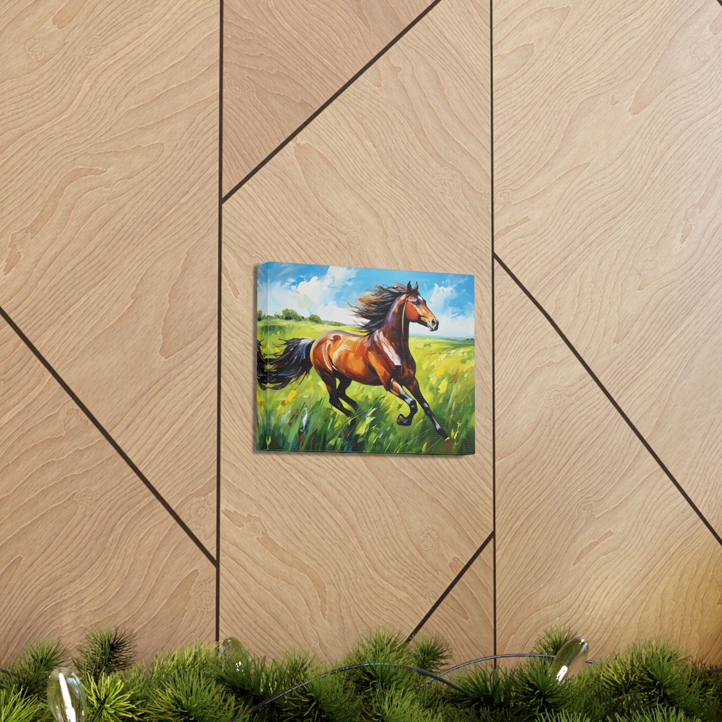 Windswept Mane: Classic Oil Painting Wall Décor