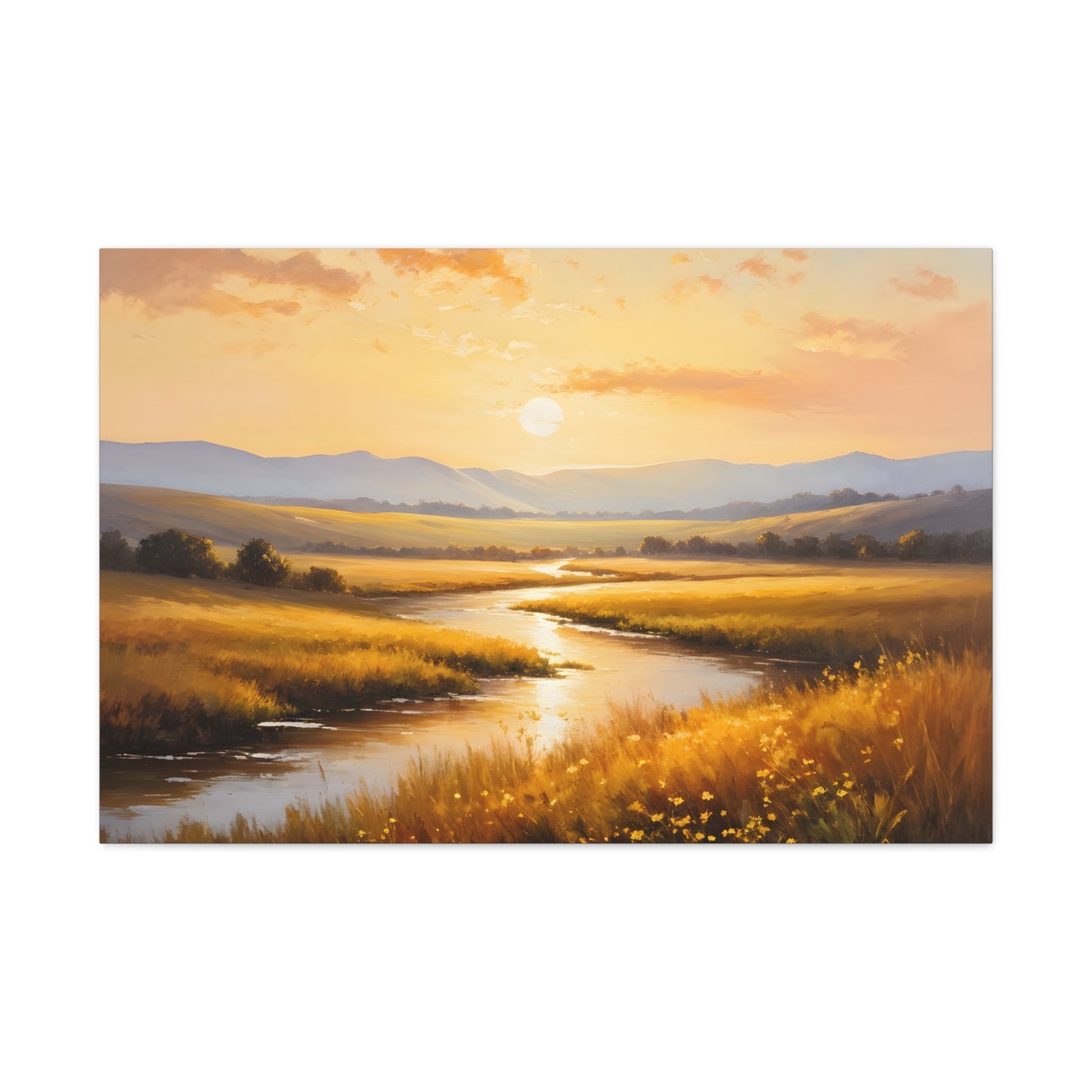 Serene Hills: Classic Oil Painting Wall Décor