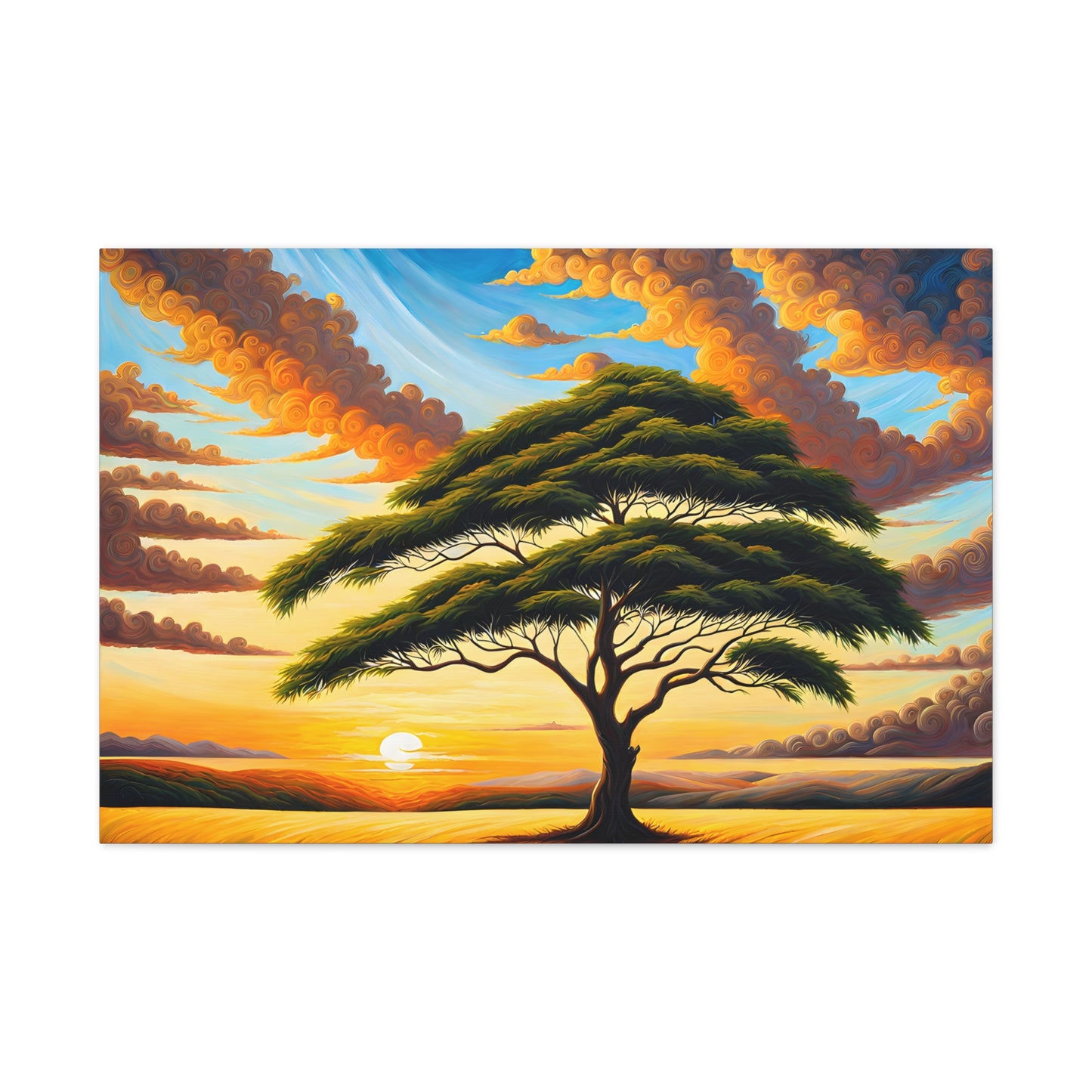 Vast Acacia: Classic Oil Painting Wall Décor