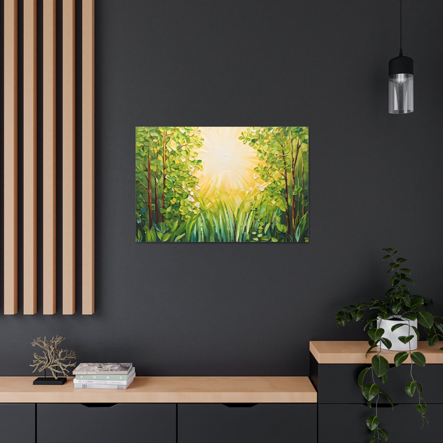 Radiant Forest: Classic Oil Painting Wall Décor